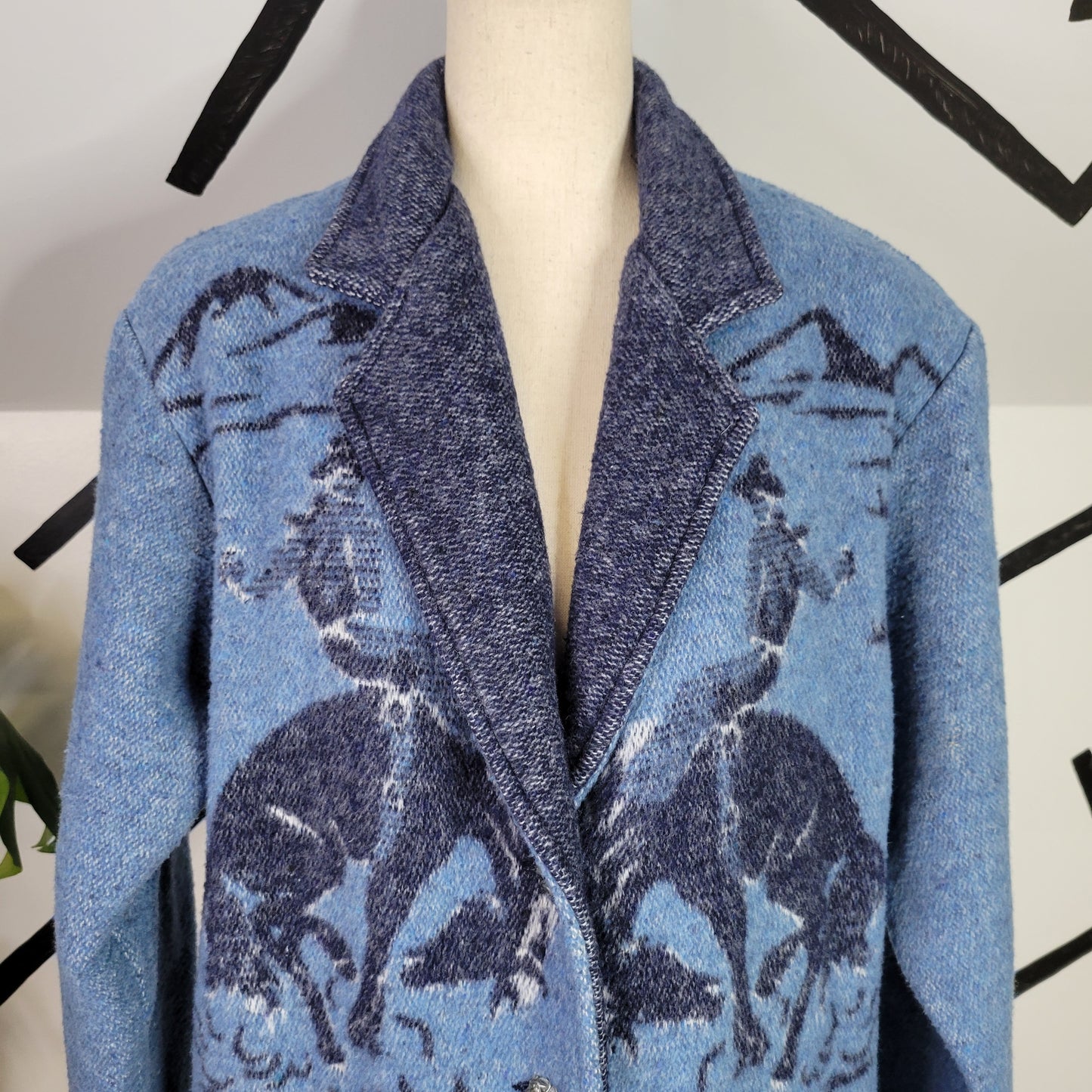 Wooded River Vintage Cowboy Long Knit Duster Jacket Made in Idaho - Small