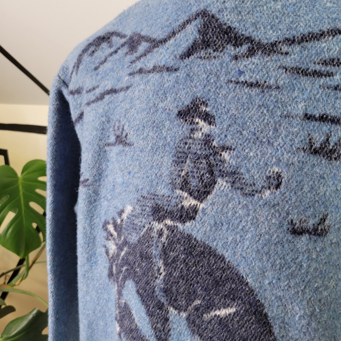 Wooded River Vintage Cowboy Long Knit Duster Jacket Made in Idaho - Small