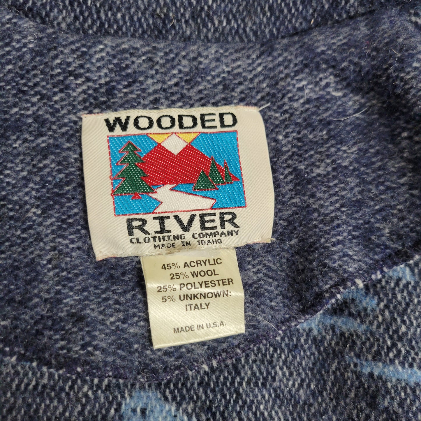 Wooded River Vintage Cowboy Long Knit Duster Jacket Made in Idaho - Small