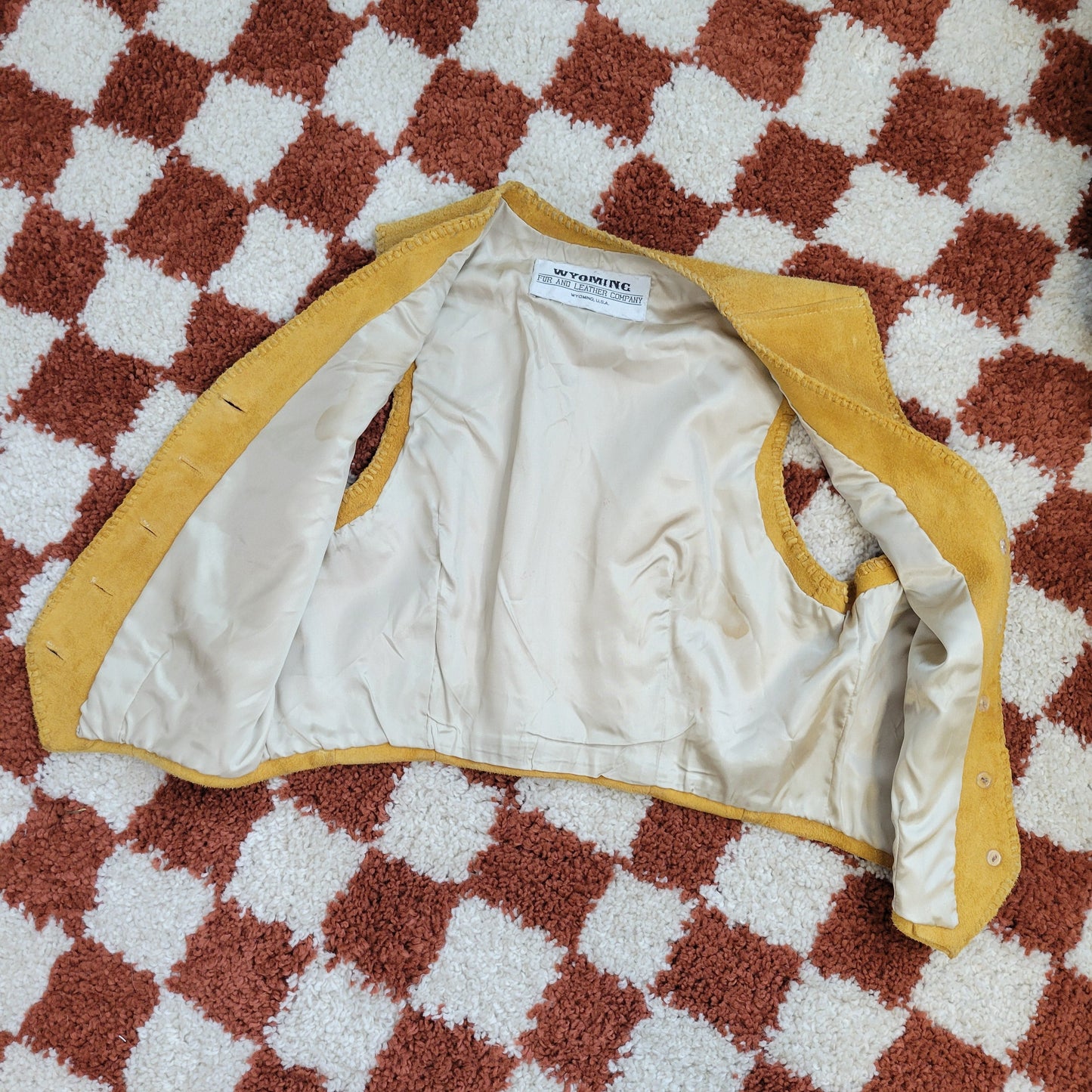 Vintage Wyoming Fur and Leather Company Genuine Suede Leather Vest - medium