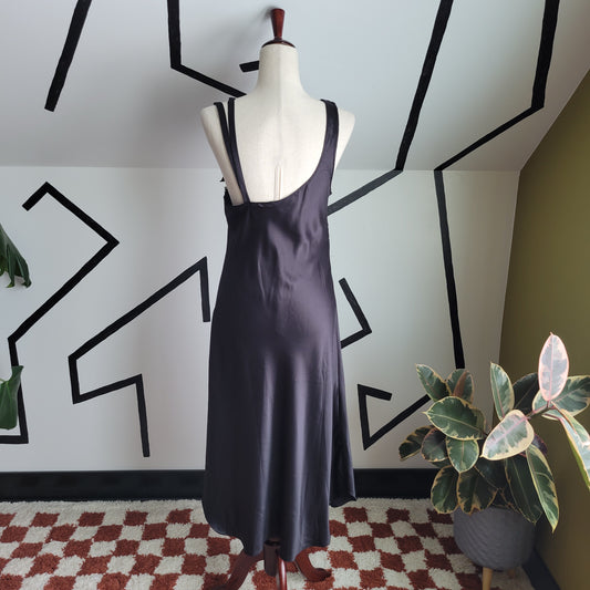 Gold Label Vintage Victoria Secret Black Slip Dress - Small