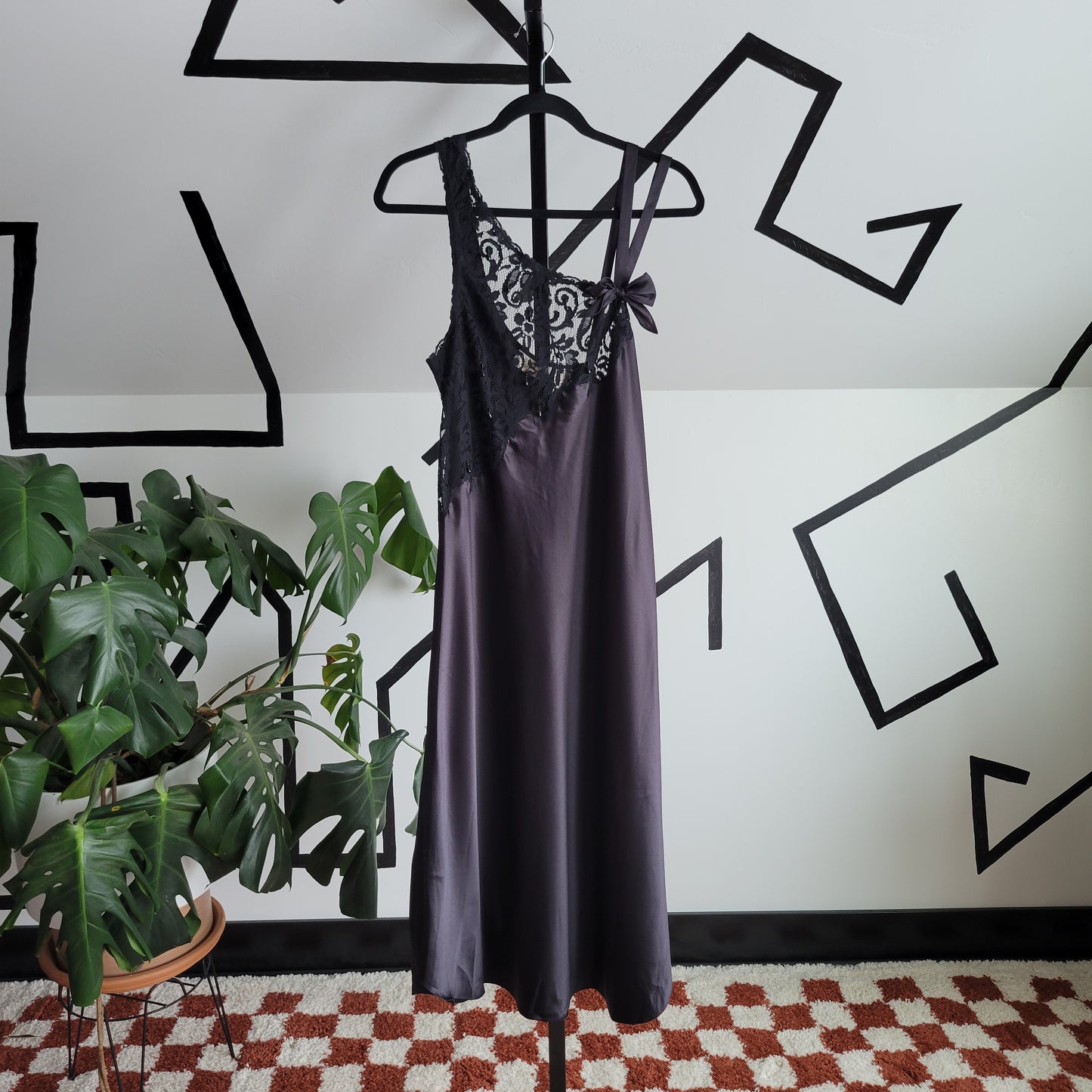 Gold Label Vintage Victoria Secret Black Slip Dress - Small