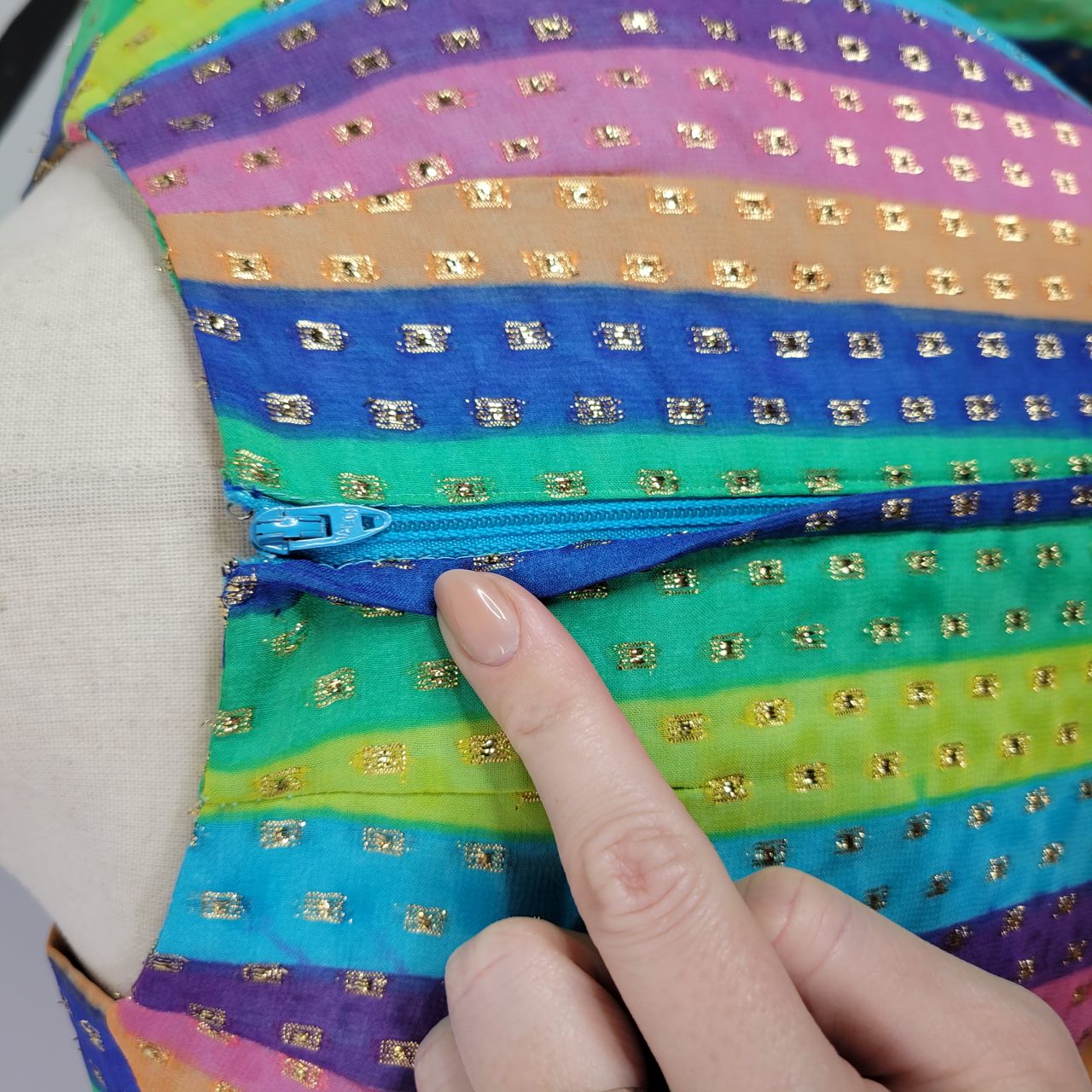 Nat Kaplan Couture Rainbow Dress