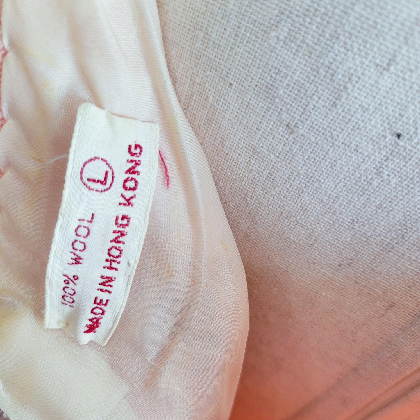 Pale Pink Vintage 60s Fully Beaded Tank Top - small