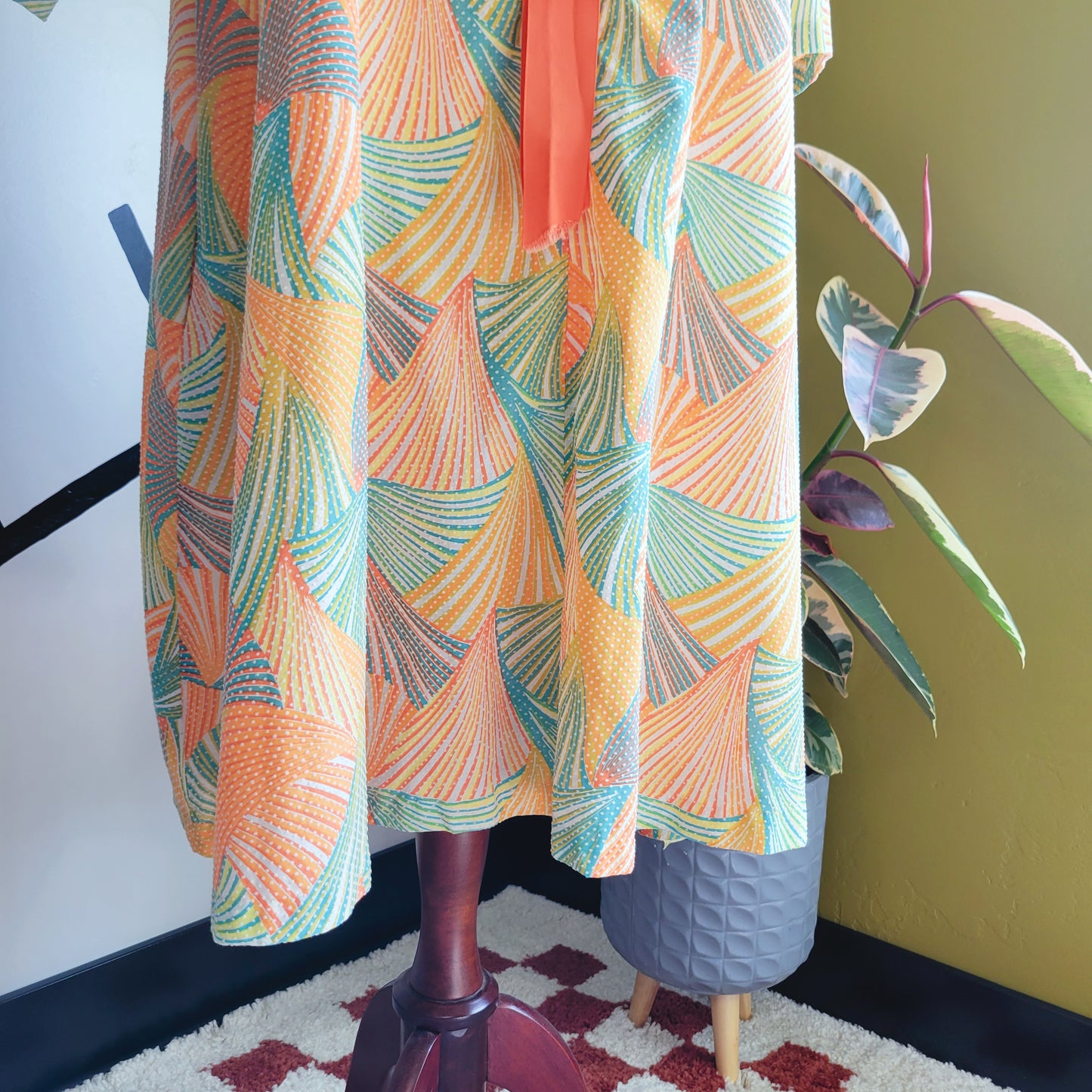 Mode O'Day 50s Union Made Retro Print Housedress - XL