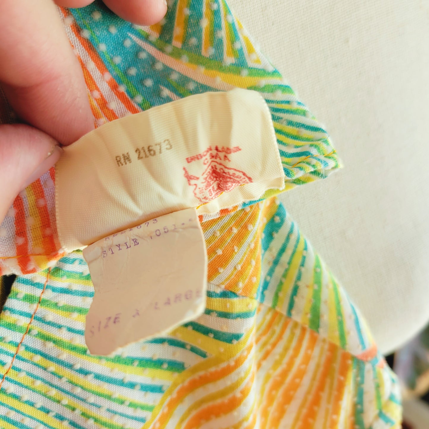 Mode O'Day 50s Union Made Retro Print Housedress - XL