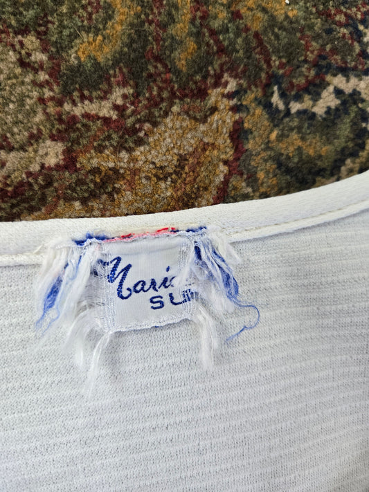 Mario Vintage 60s Colorful Bow Tank Top - Large