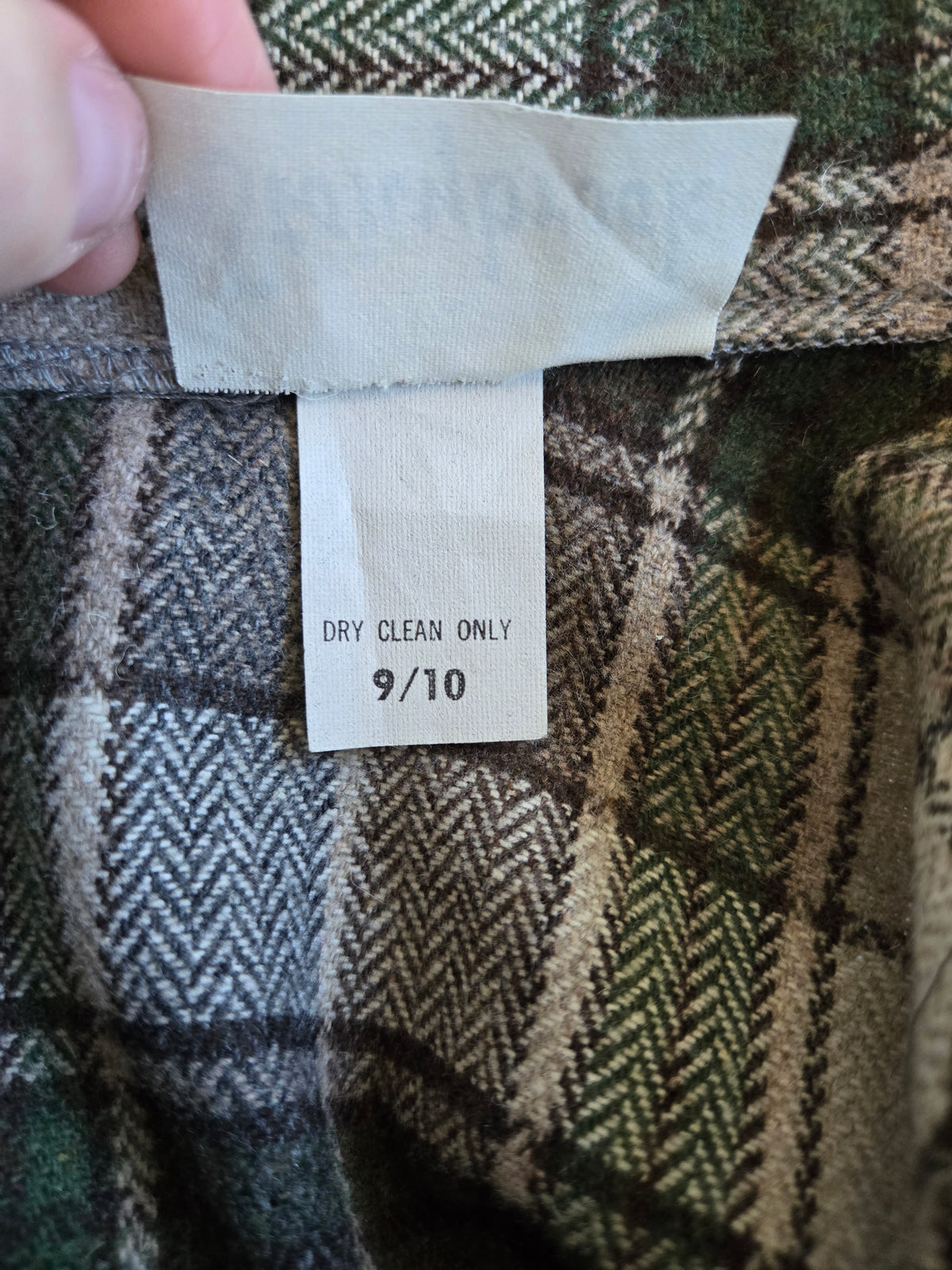 Vintage Stonybrook Wool Bias Cut Plaid A Line Skirt - W25