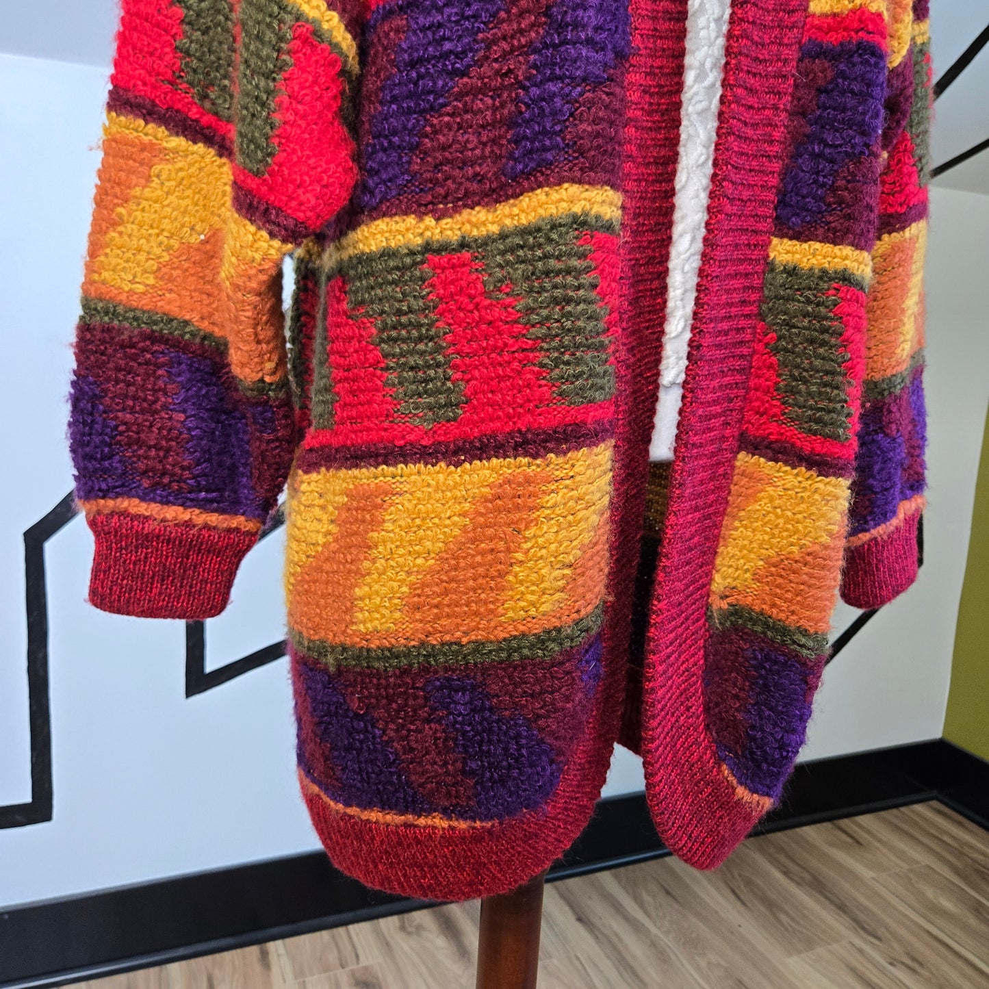 JJ Browne Vintage Funky Chunky Knit Oversized Cardigan - large