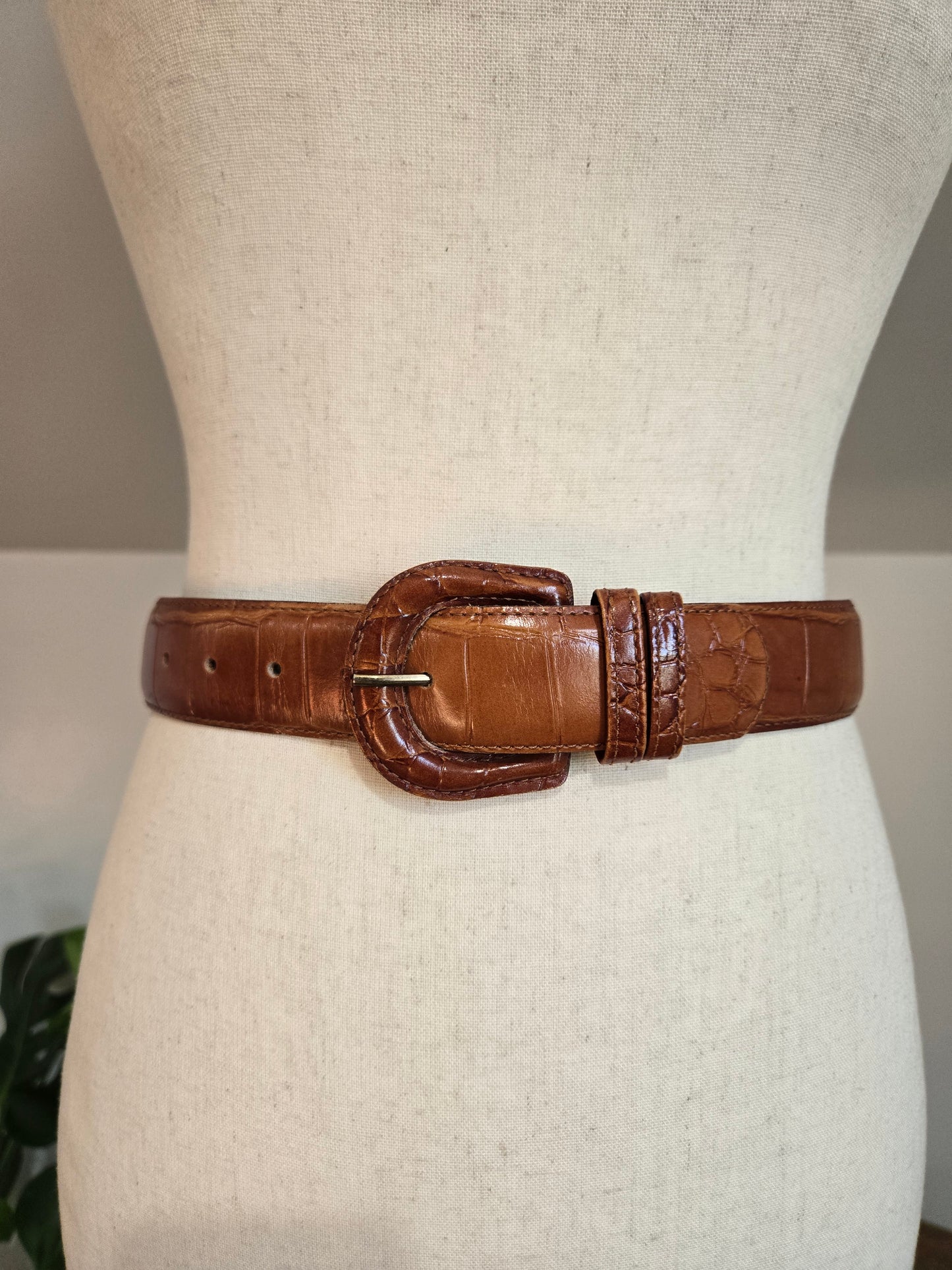 Lejon Vintage 80s Imported Alligator Leather Belt - W25-28"