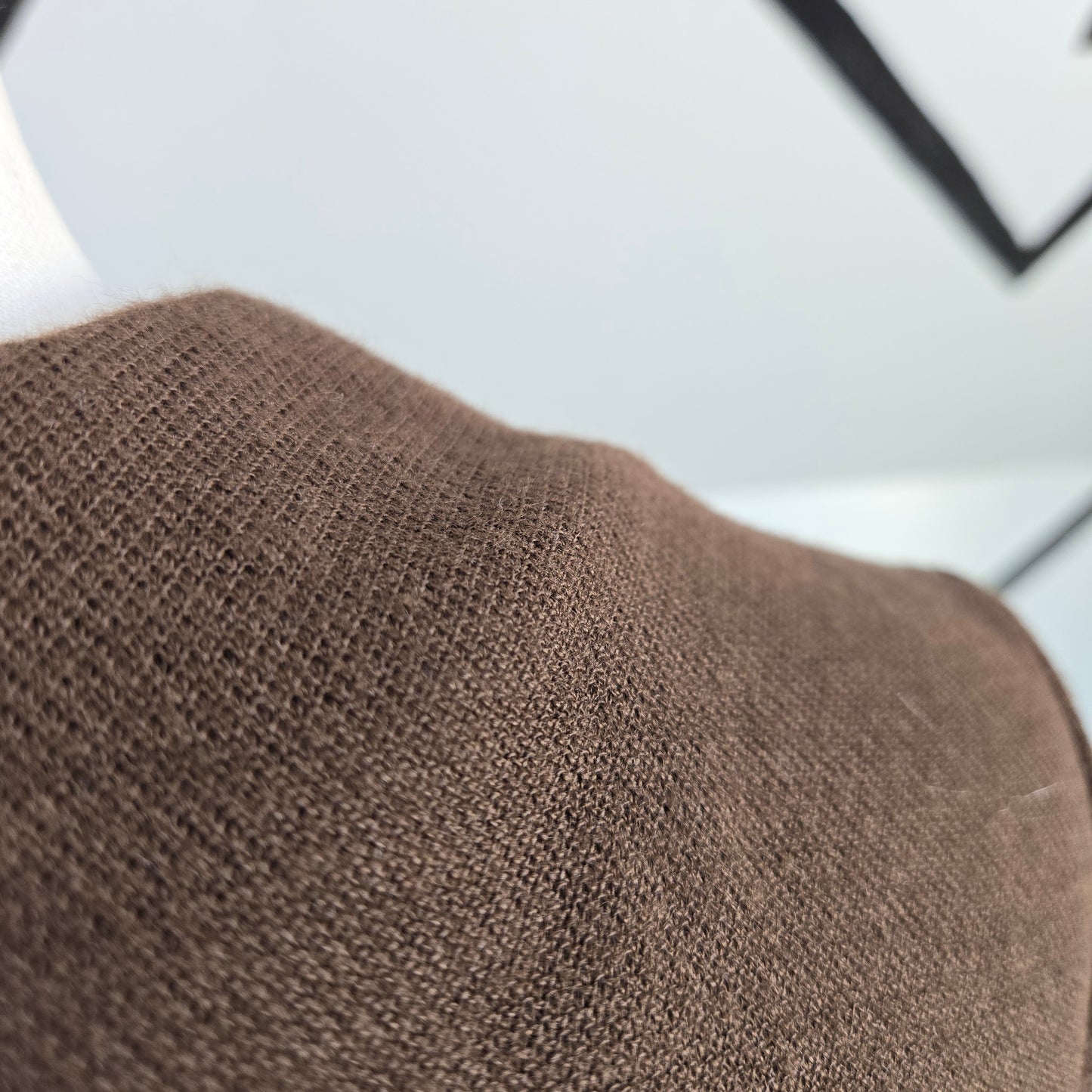 Brown Retro Stripe Vintage 1950s Dress - large