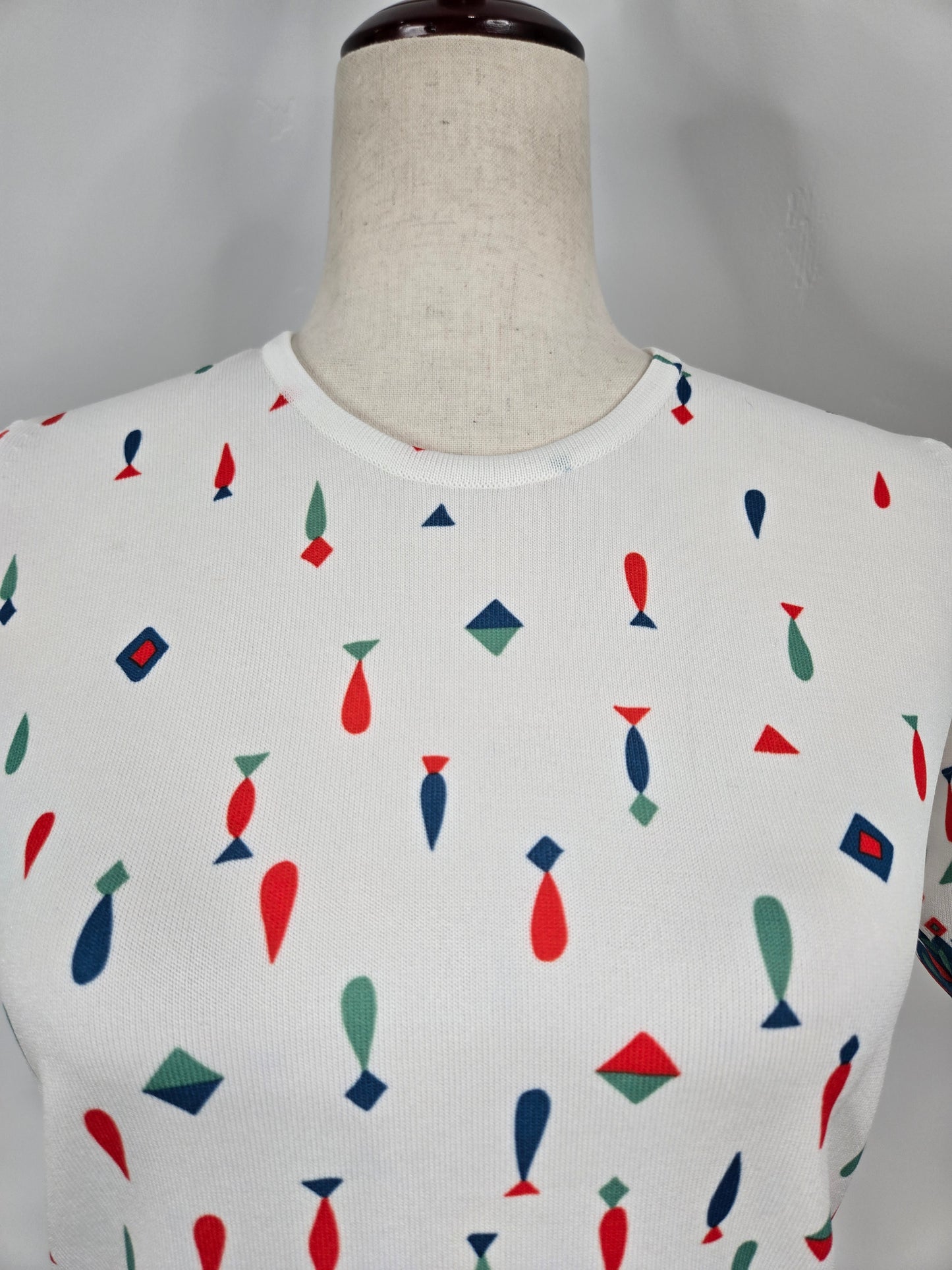 Neyret Paris Made in France Mid Century Mod Print Tee - XS/S
