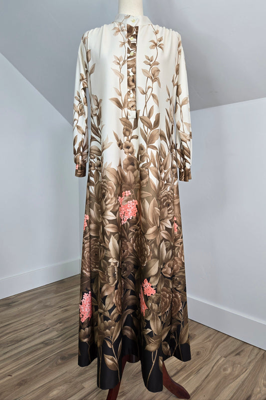 Montgomery Ward Vintage Housedress with Cascading Flowers - small