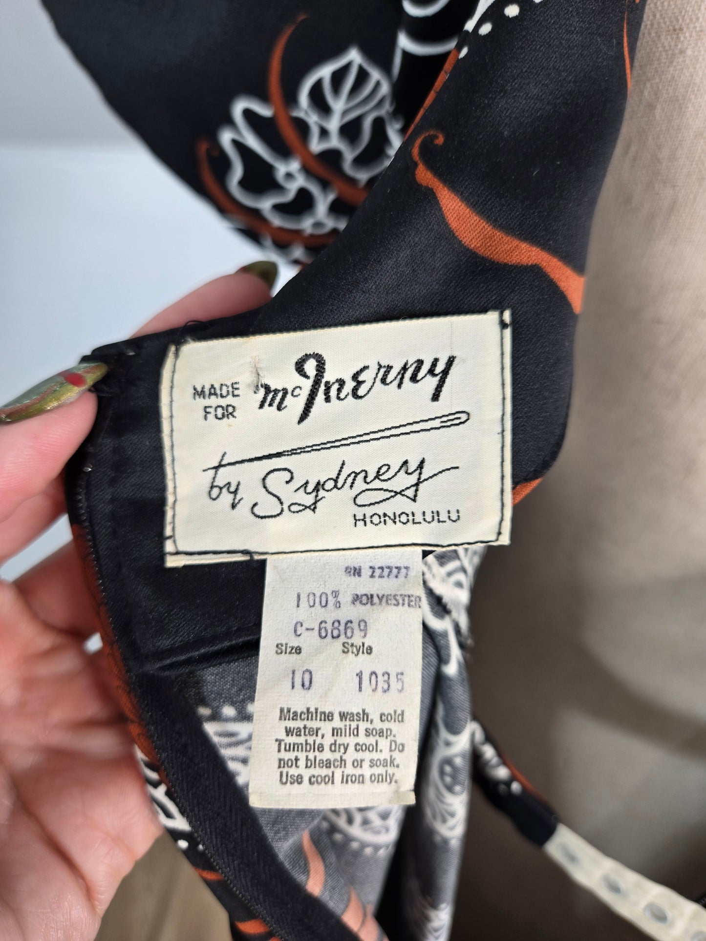 Vintage Made for Mc Inerny by Sydney Honolulu Maxi Dress - medium