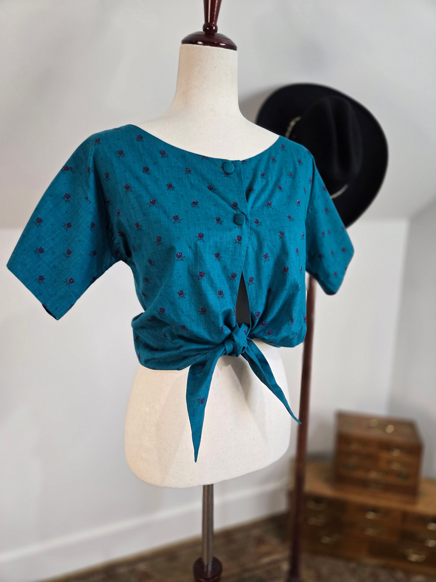 Charles Demery Made in France Cotton Crop Top - small