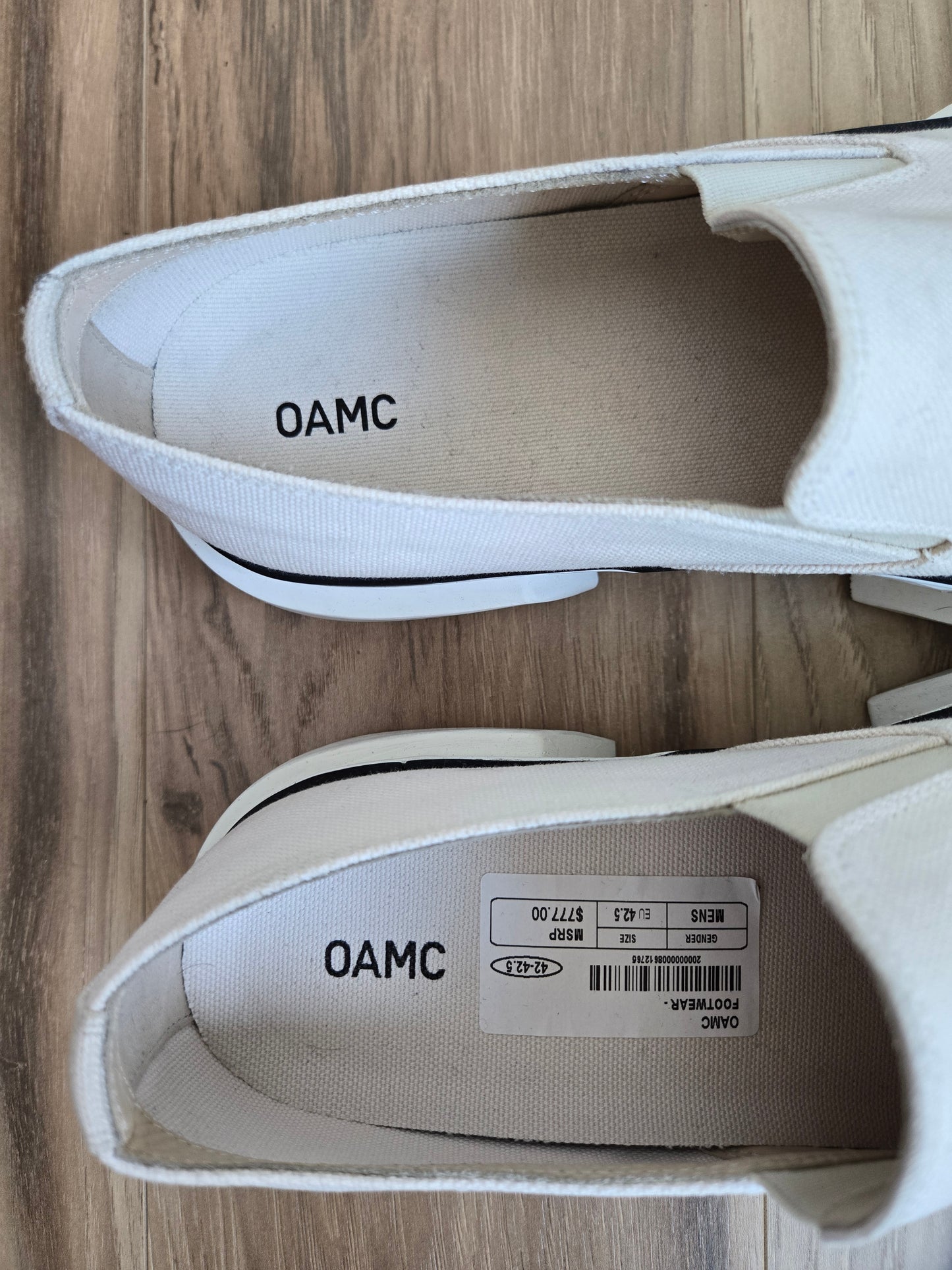 OAMC White Textile Trainers - Mens EU 42.5 / US M 9.5 / W 11