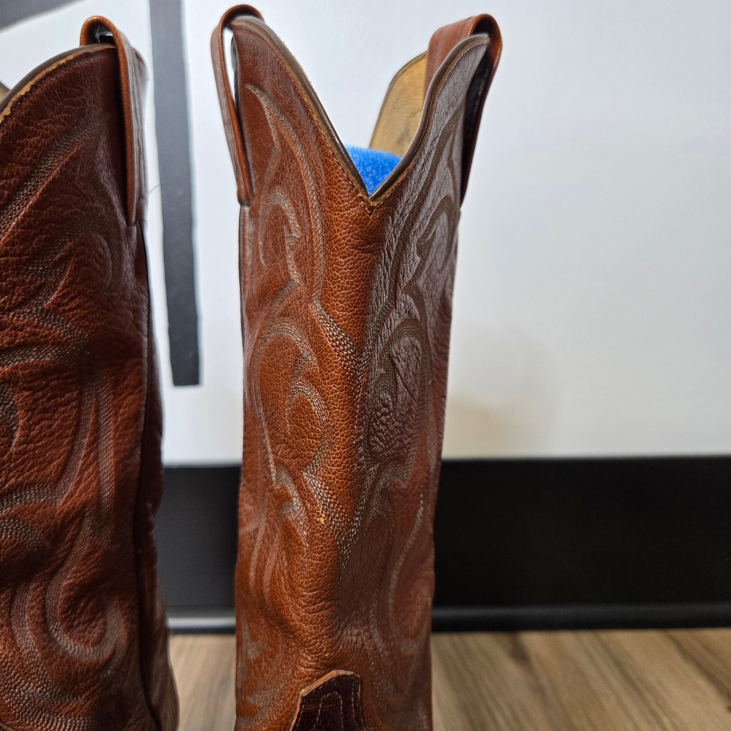 Tony Lama Vintage Teju Lizard 8540 Leather Western Boots - Size 10.5 (womens)