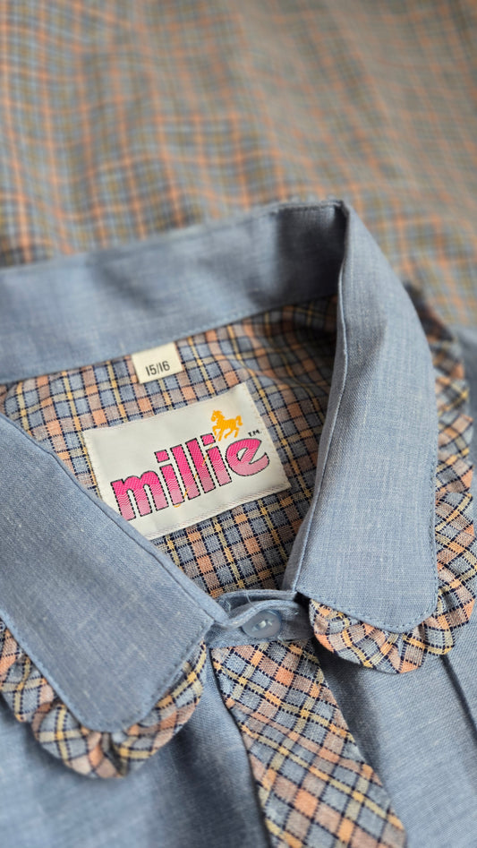 Vintage 70s Millie Western Pearl Snap Shirt - large