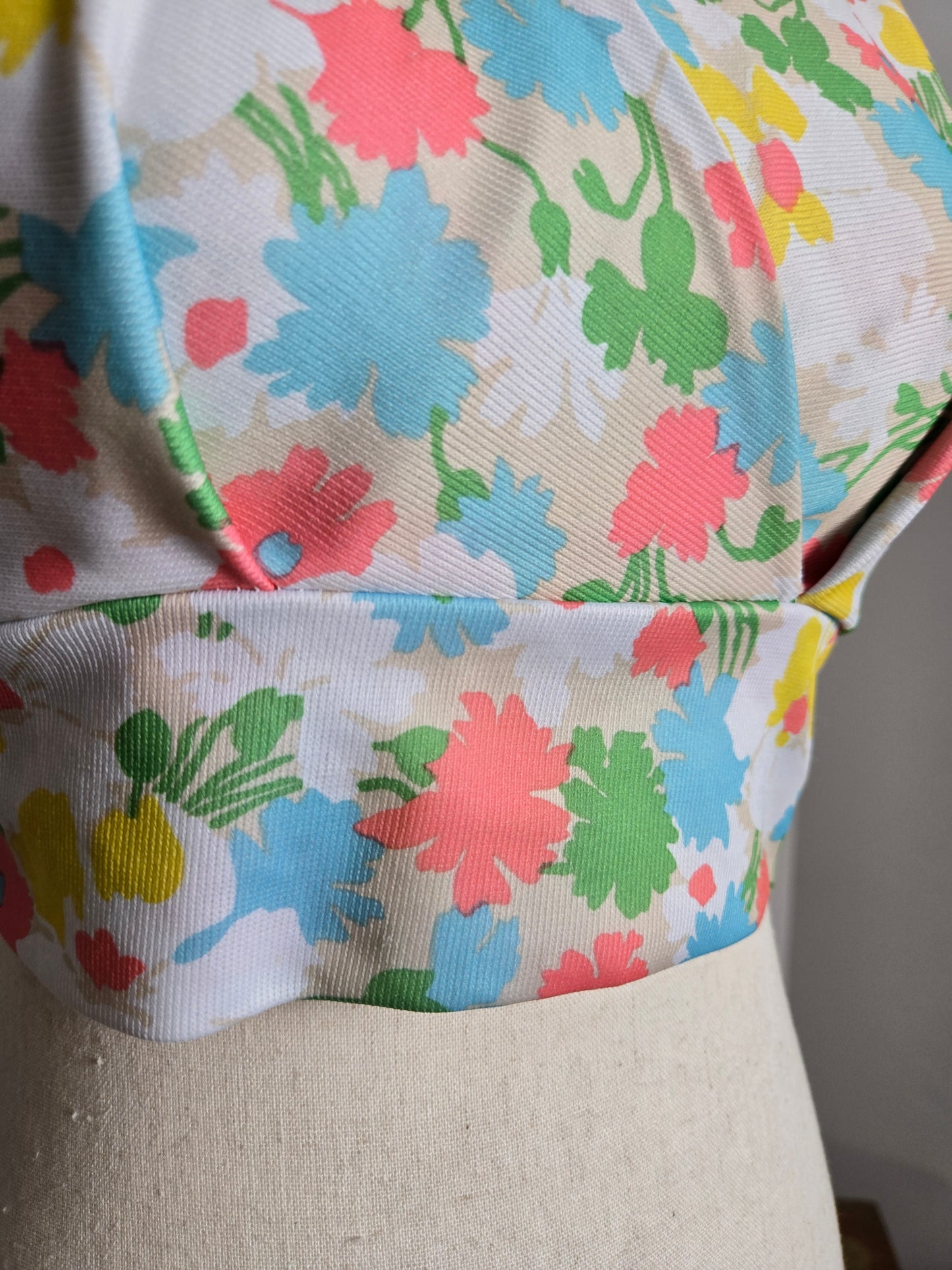 Vintage 70s Floral Halter Top - S/M