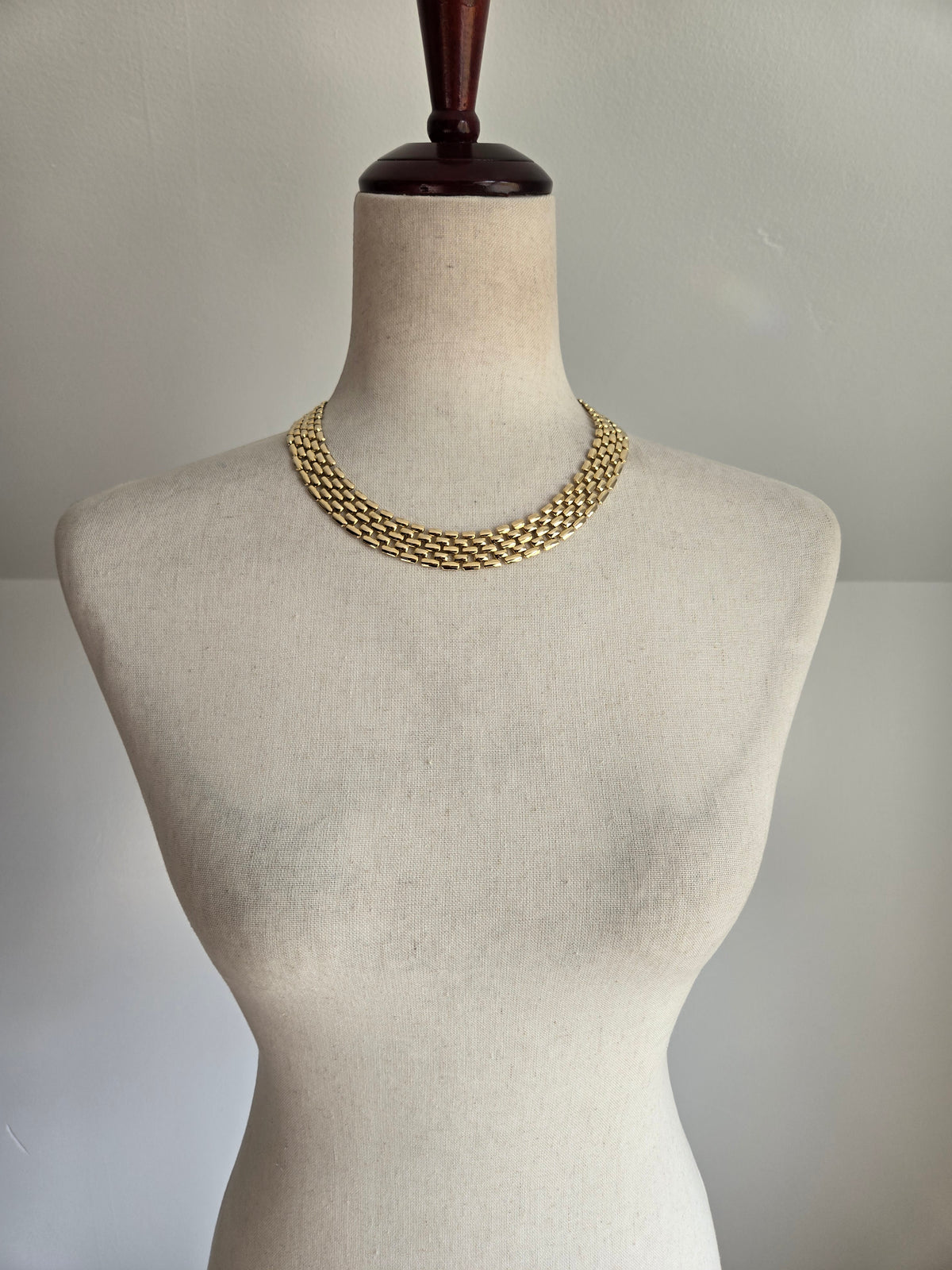 Vintage Chunky Gold Linked Choker