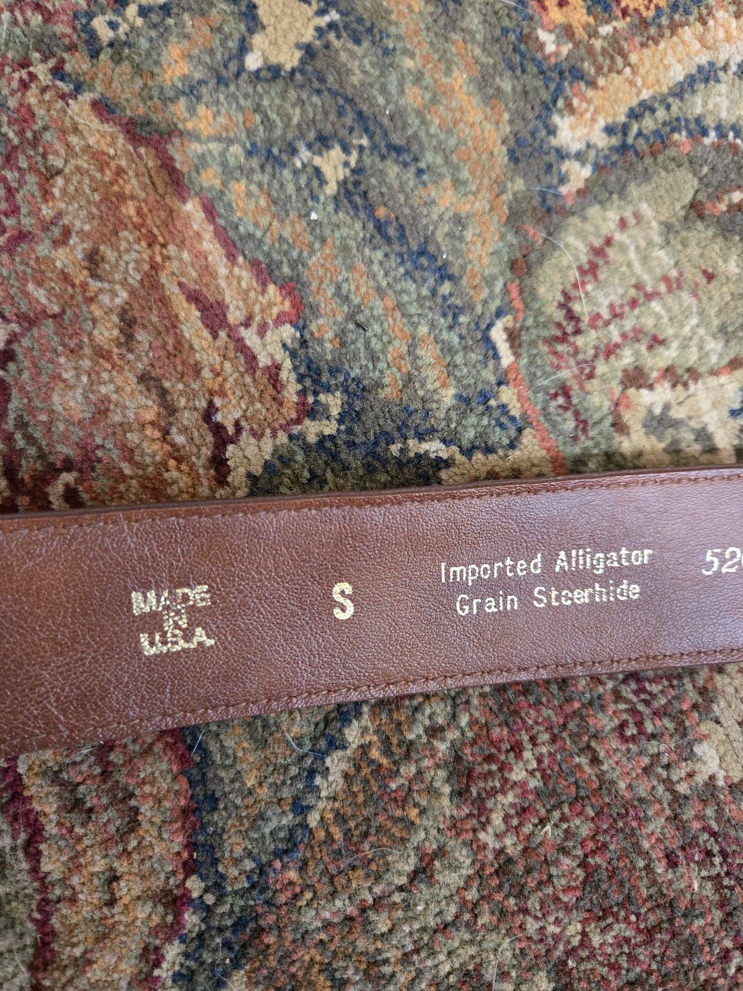 Lejon Vintage 80s Imported Alligator Leather Belt - W25-28"