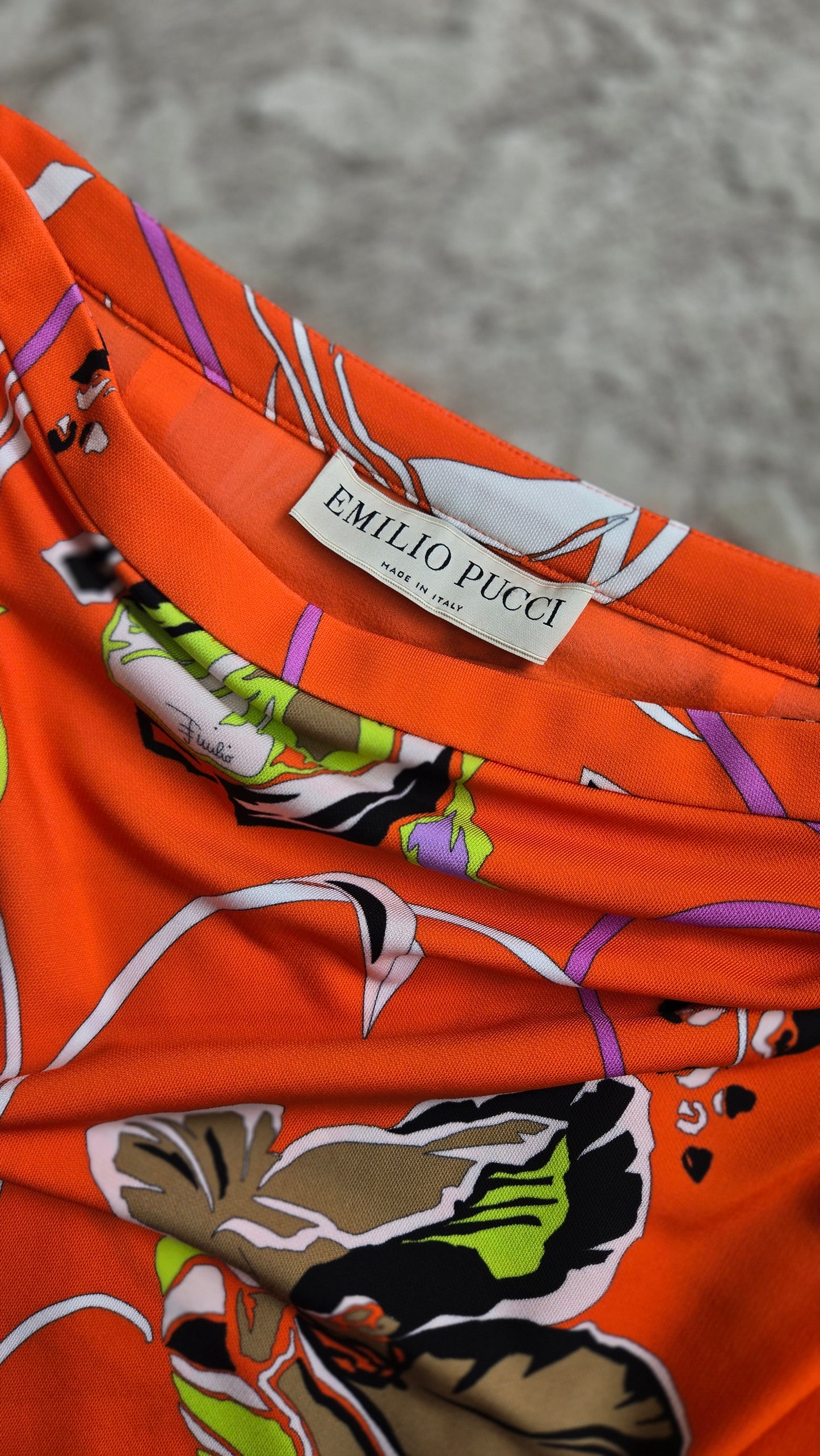 Vintage Emilio Pucci Made in Italy Fluilio Signed Print Skirt - Small