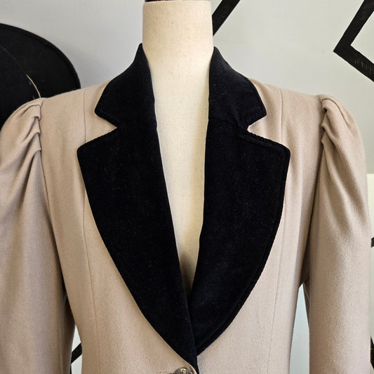 Red River Collection by Pioneer Wear Vintage 80s Single Breasted Wool Coat - size 10