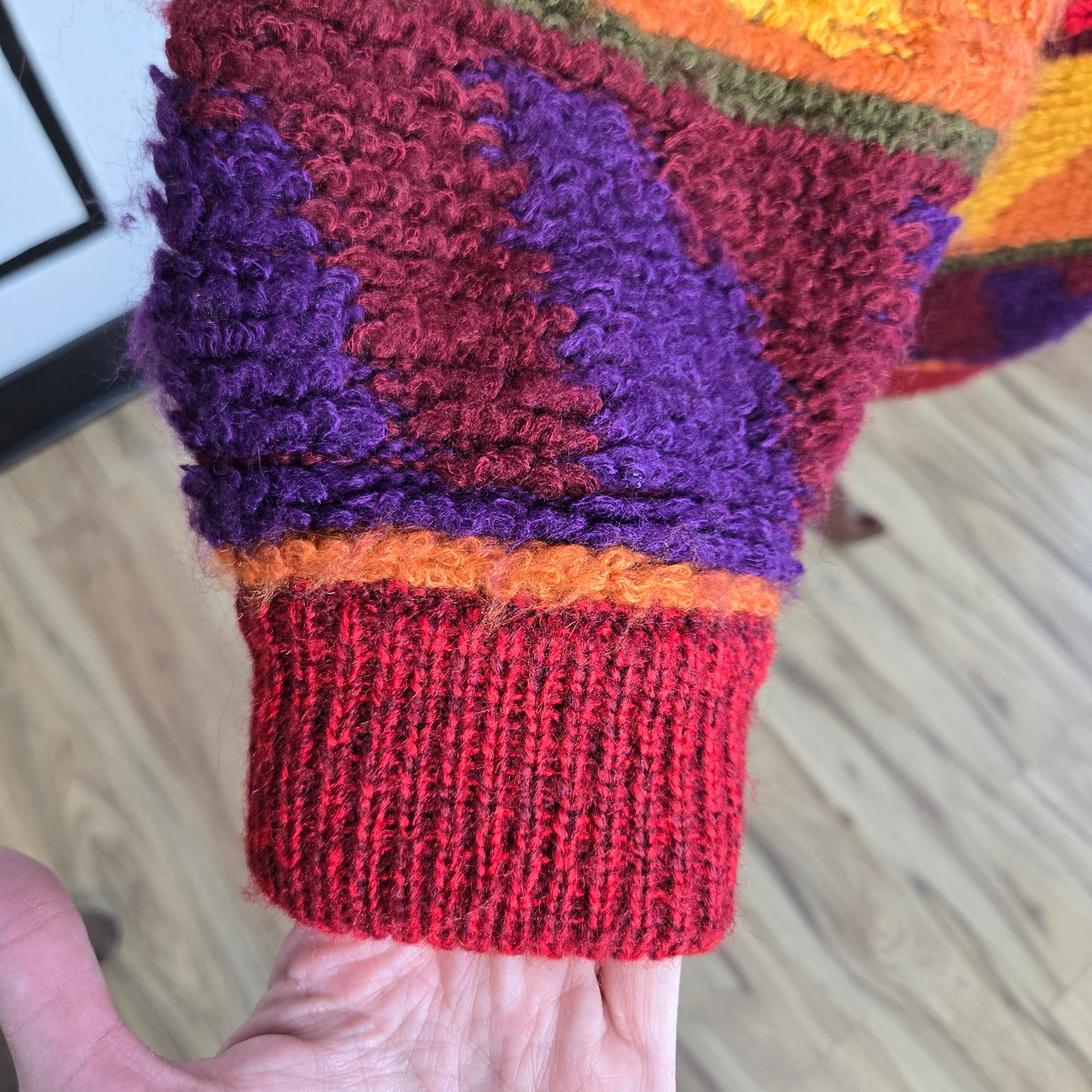 JJ Browne Vintage Funky Chunky Knit Oversized Cardigan - large