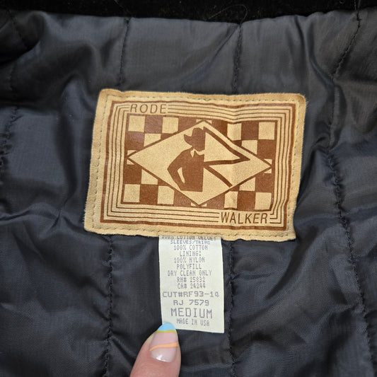 Rose Walker Western Velvet Bomber Jacket with Horse Hair Puller