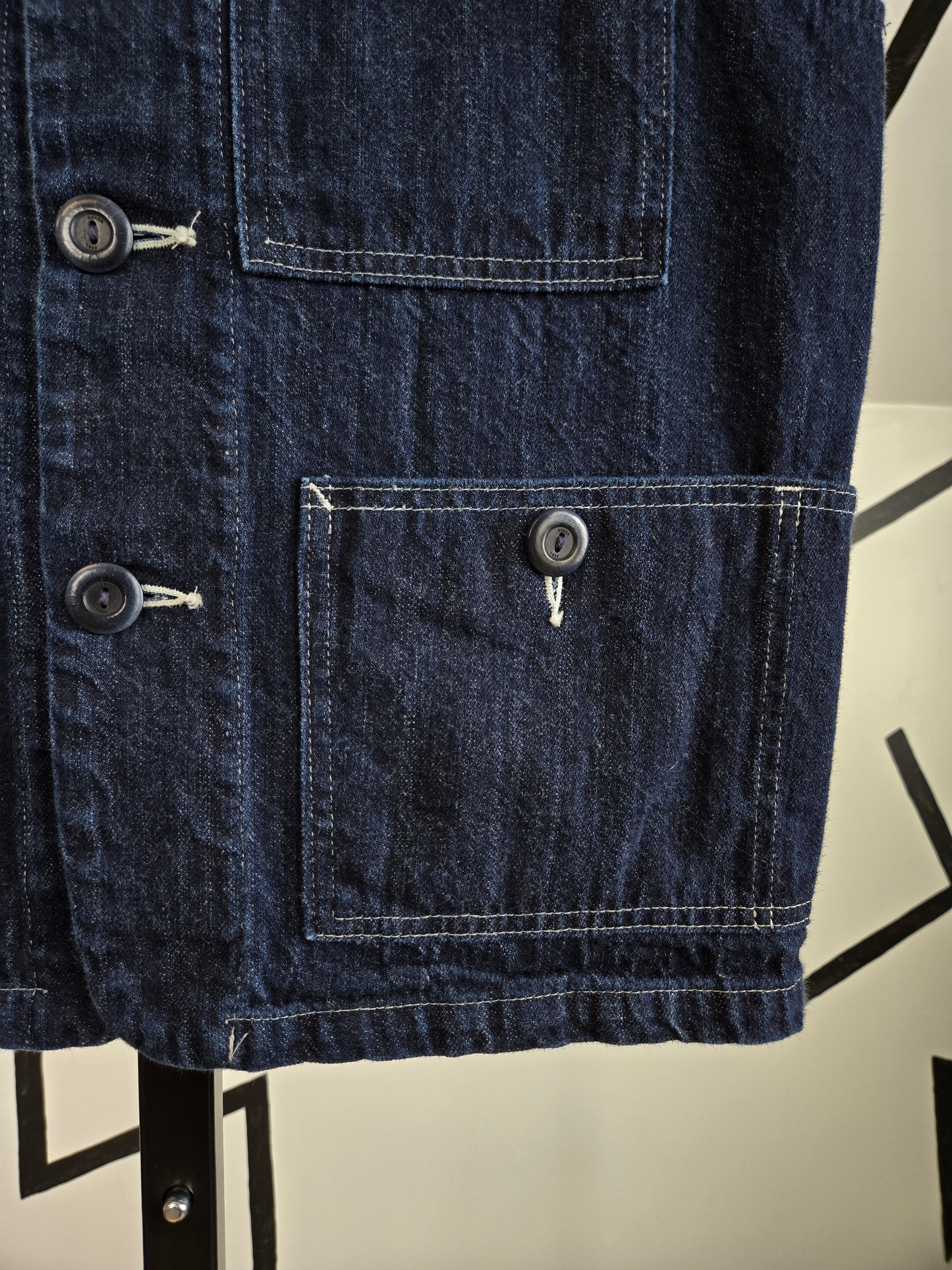 Dehen Sewing Line Vintage Denim Vest Made in Portland - Small