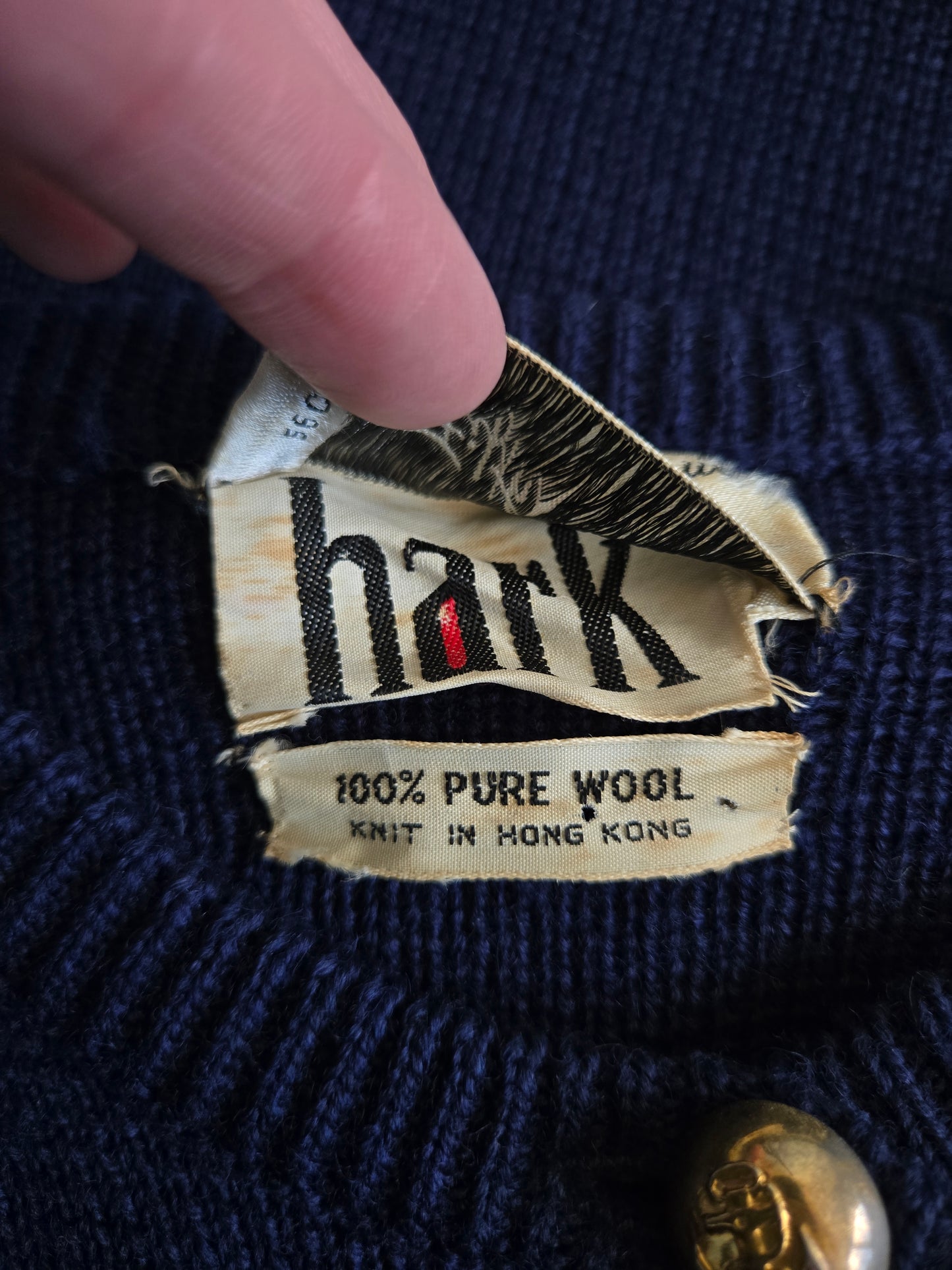 Vintage 1950s Saks Fifth Avenue Wool Nautical Cardigan - XS/S