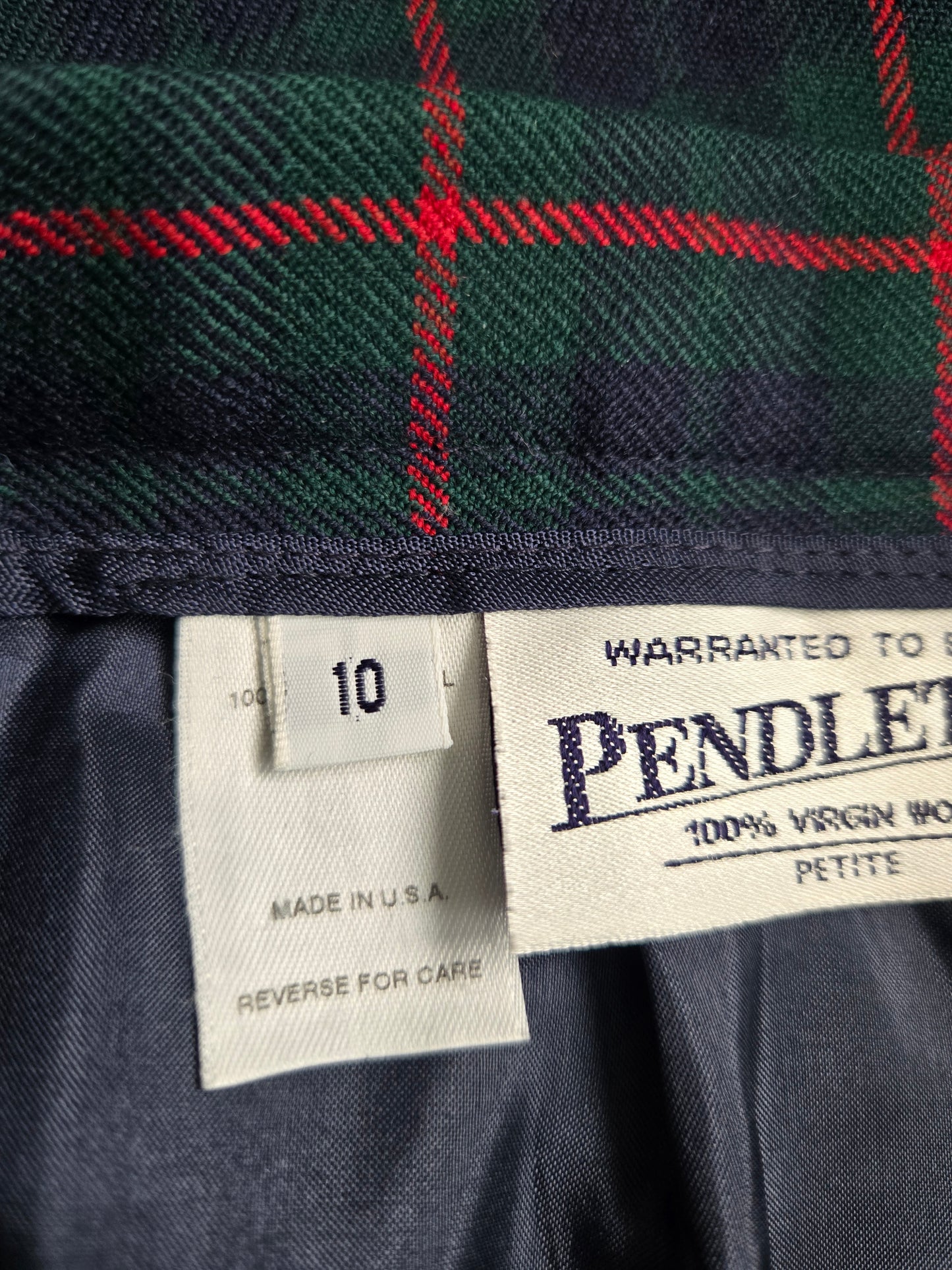 Pendleton Vintage Virgin Wool Classic Plaid Long Skirt - W29"