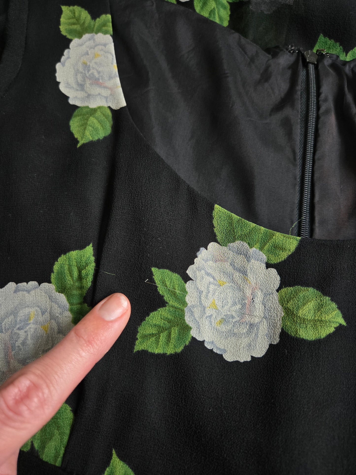 Jeannene Booher Vintage Silk Floral Dress - Size 8