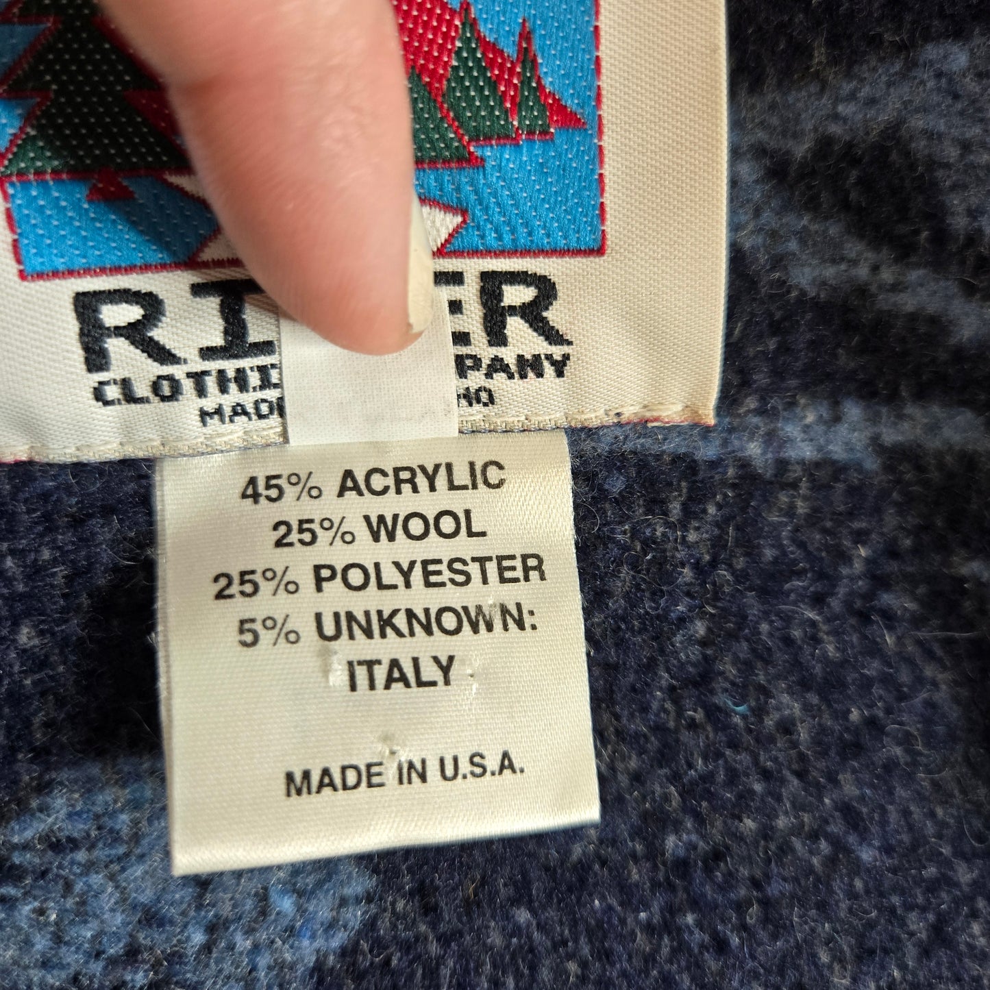 Wooded River Vintage Cowboy Jacquard Jacket Made in Idaho of Italian Fabrics - small