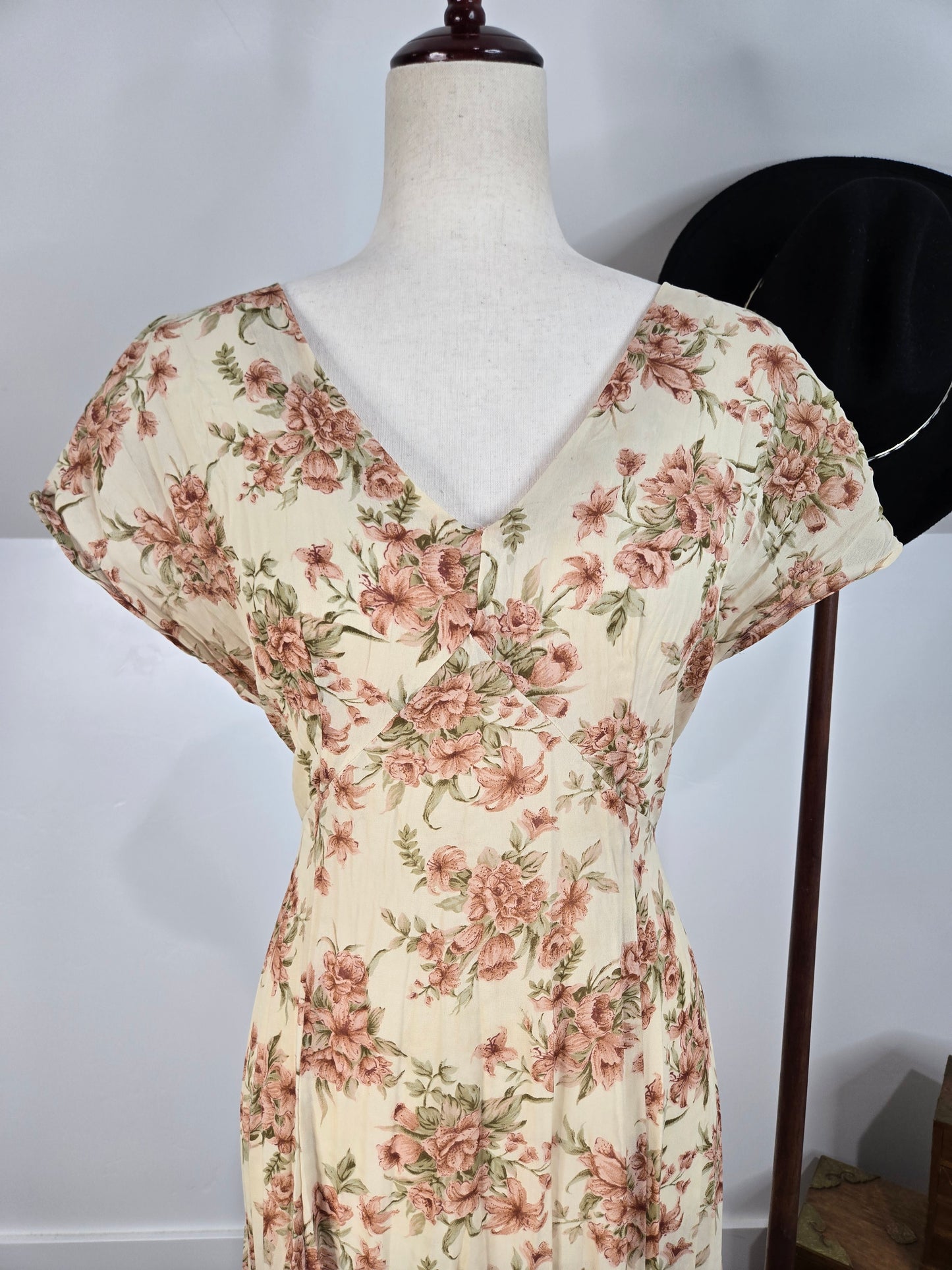 Timing USA Vintage 90s Floral Semi Shear Dress - medium