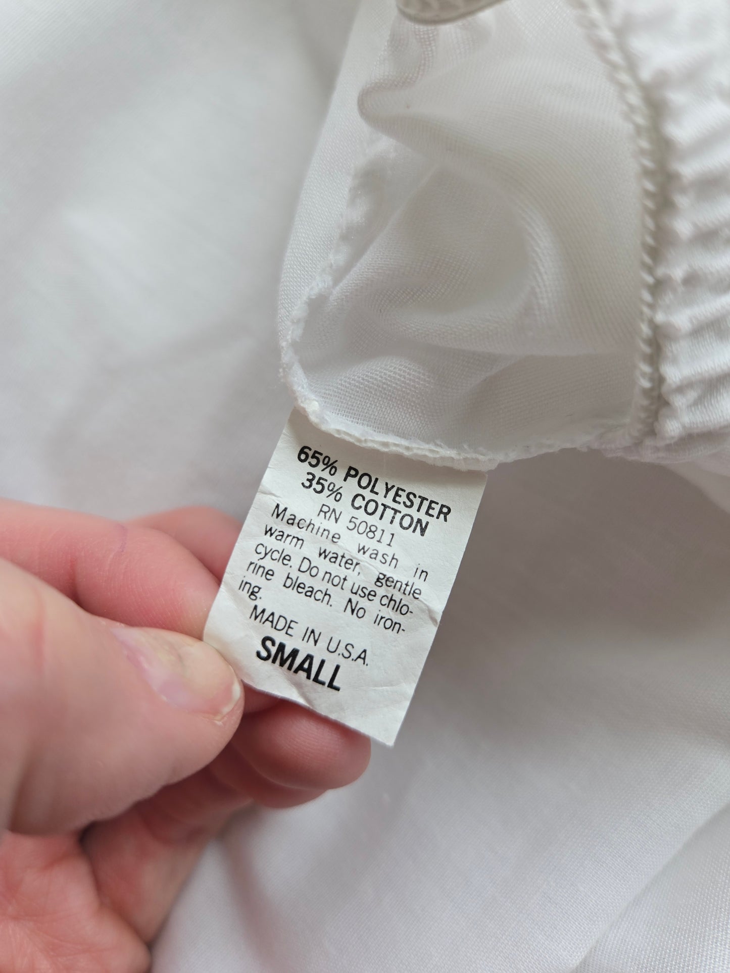 Vintage Edwardian Style Longer White Cotton Blend Muslin Petticoat - small