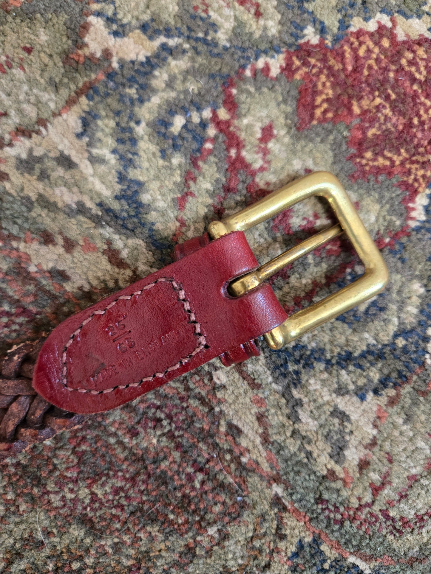 High Quality Braided Leather Belt Made in England - W24-30"