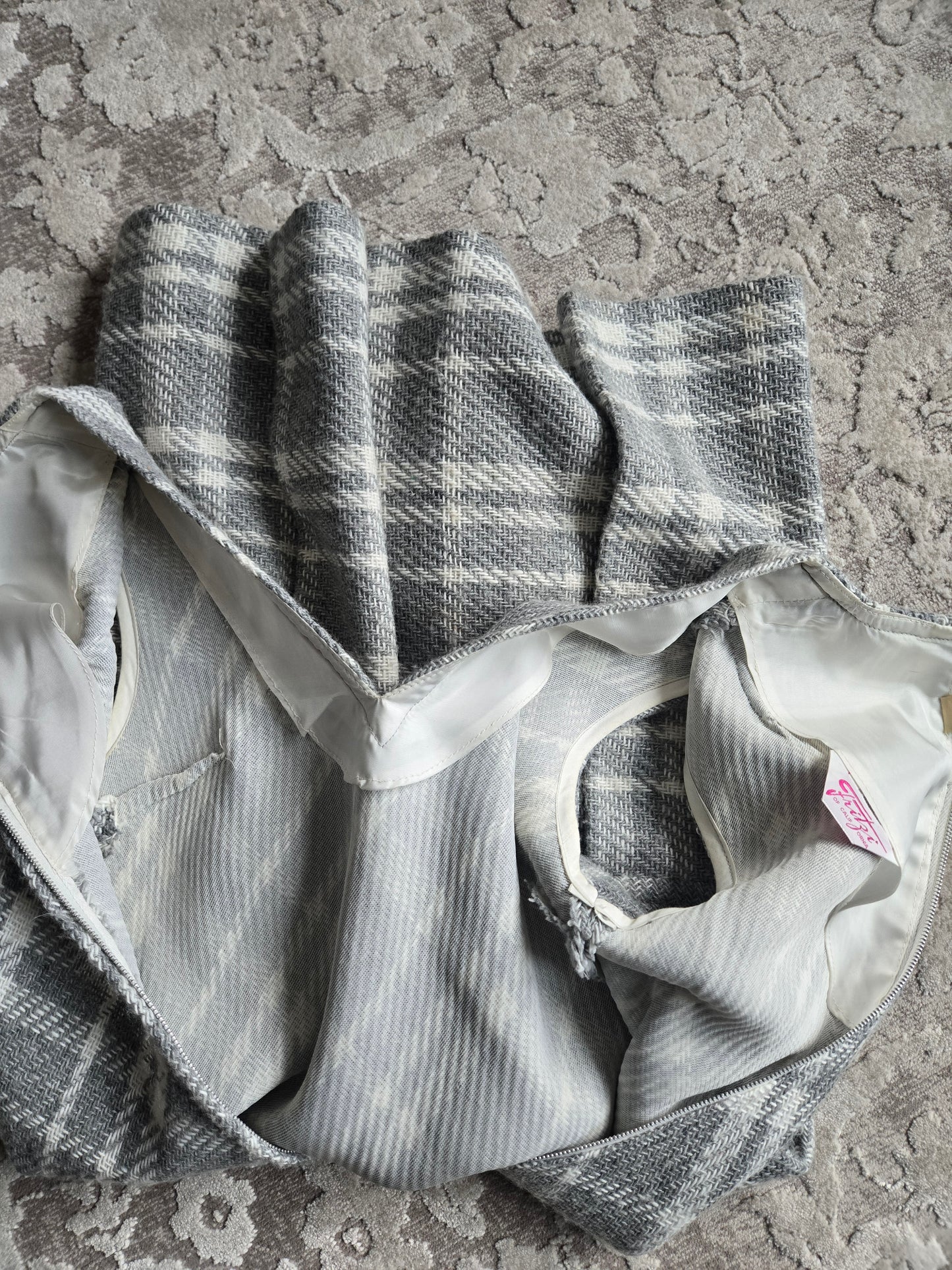 Vintage 1950s Fritzi of California Wool Woven Plaid Dress - S/M