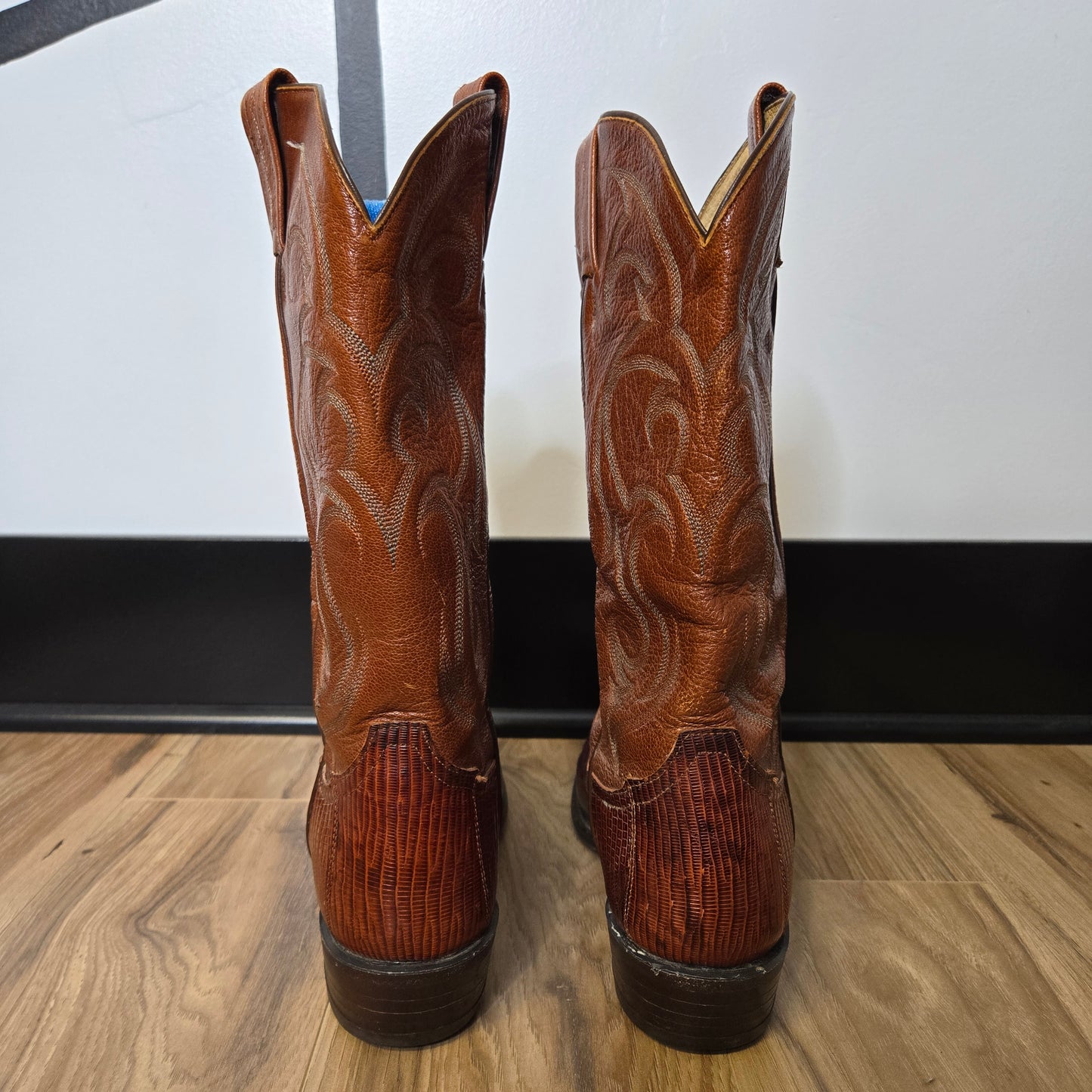 Tony Lama Vintage Teju Lizard 8540 Leather Western Boots - Size 10.5 (womens)