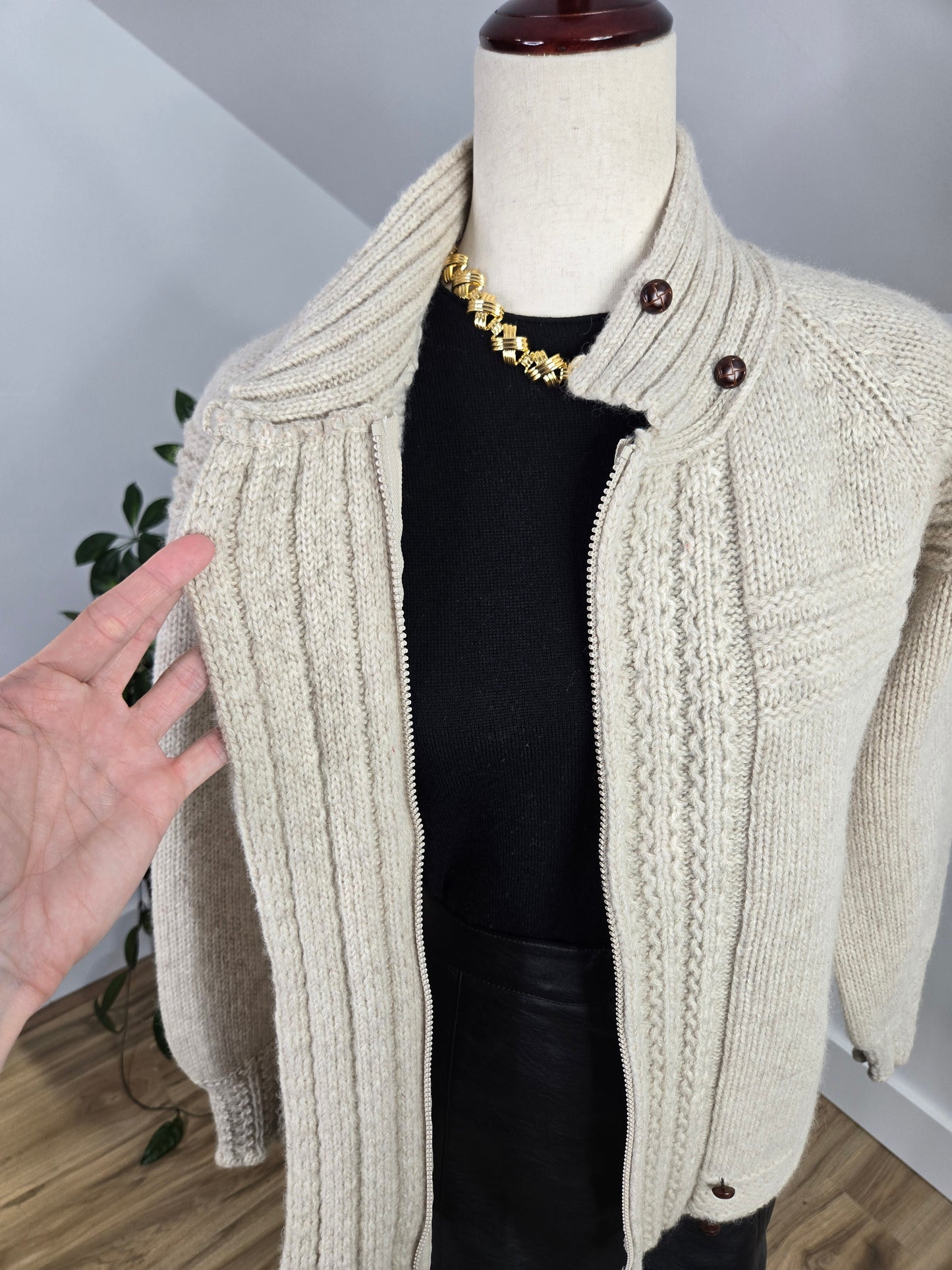 Eddie Bauer Vintage Wool Full Zip - medium