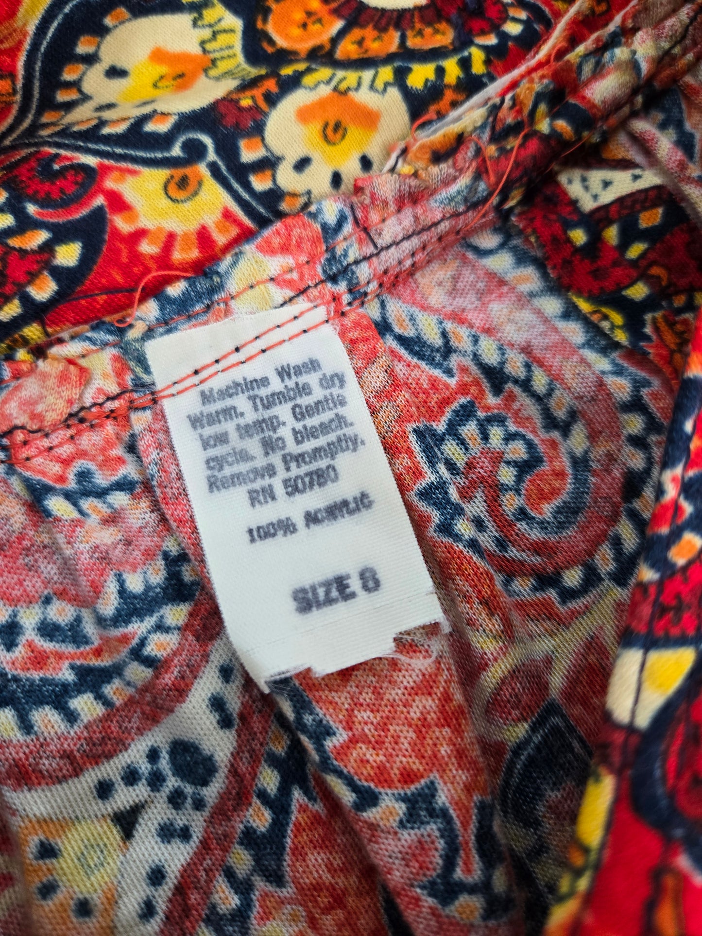 Vintage 70s Lightweight Acrylic Barkcloth Dress - medium