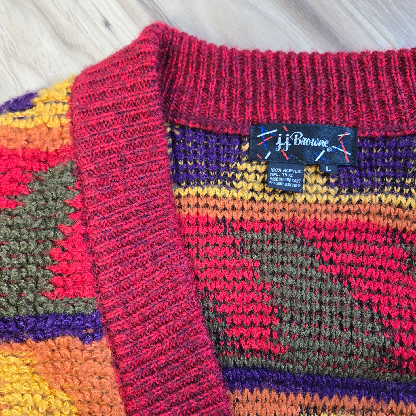 JJ Browne Vintage Funky Chunky Knit Oversized Cardigan - large