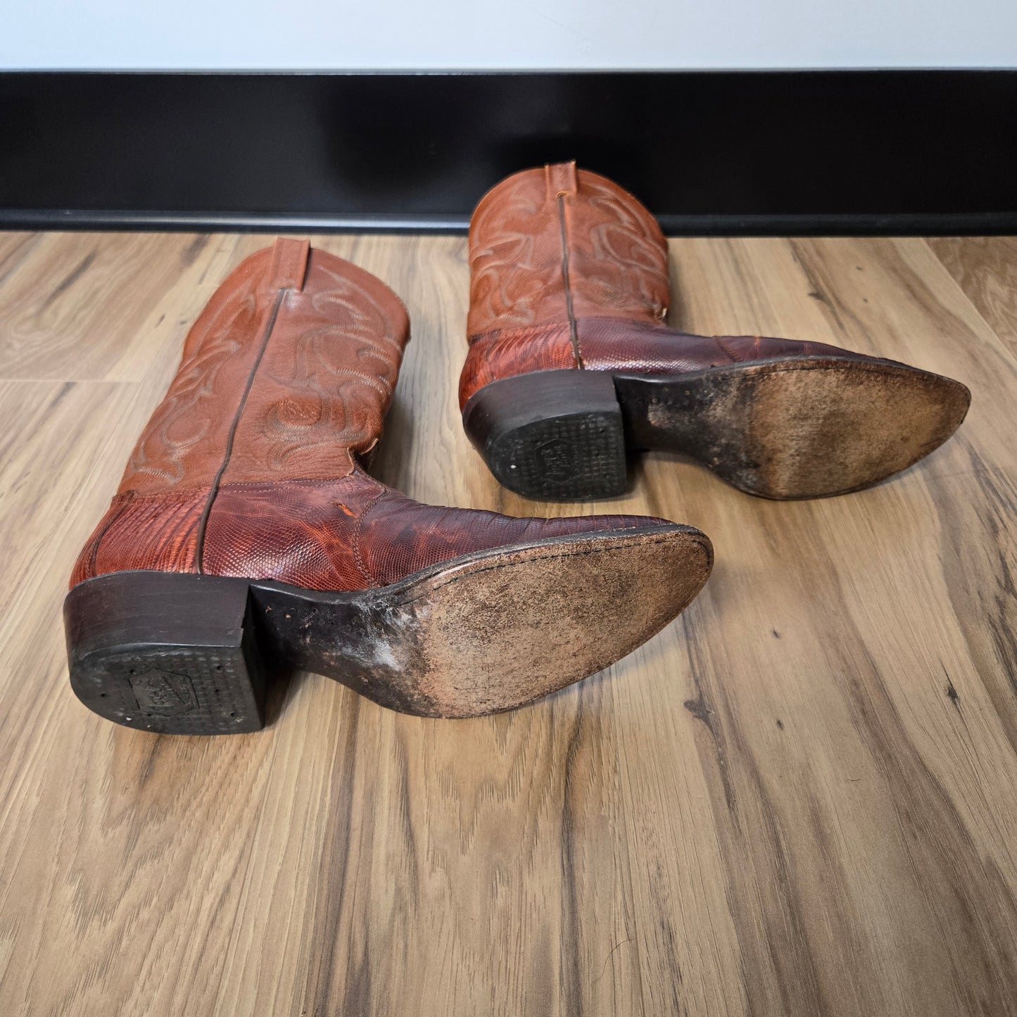 Tony Lama Vintage Teju Lizard 8540 Leather Western Boots - Size 10.5 (womens)