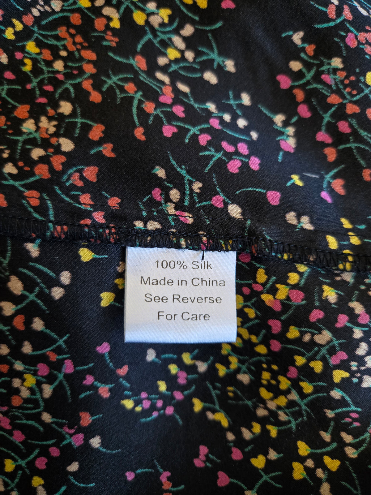 Parker Silk Floral Heart Print Wrap Dress - Medium