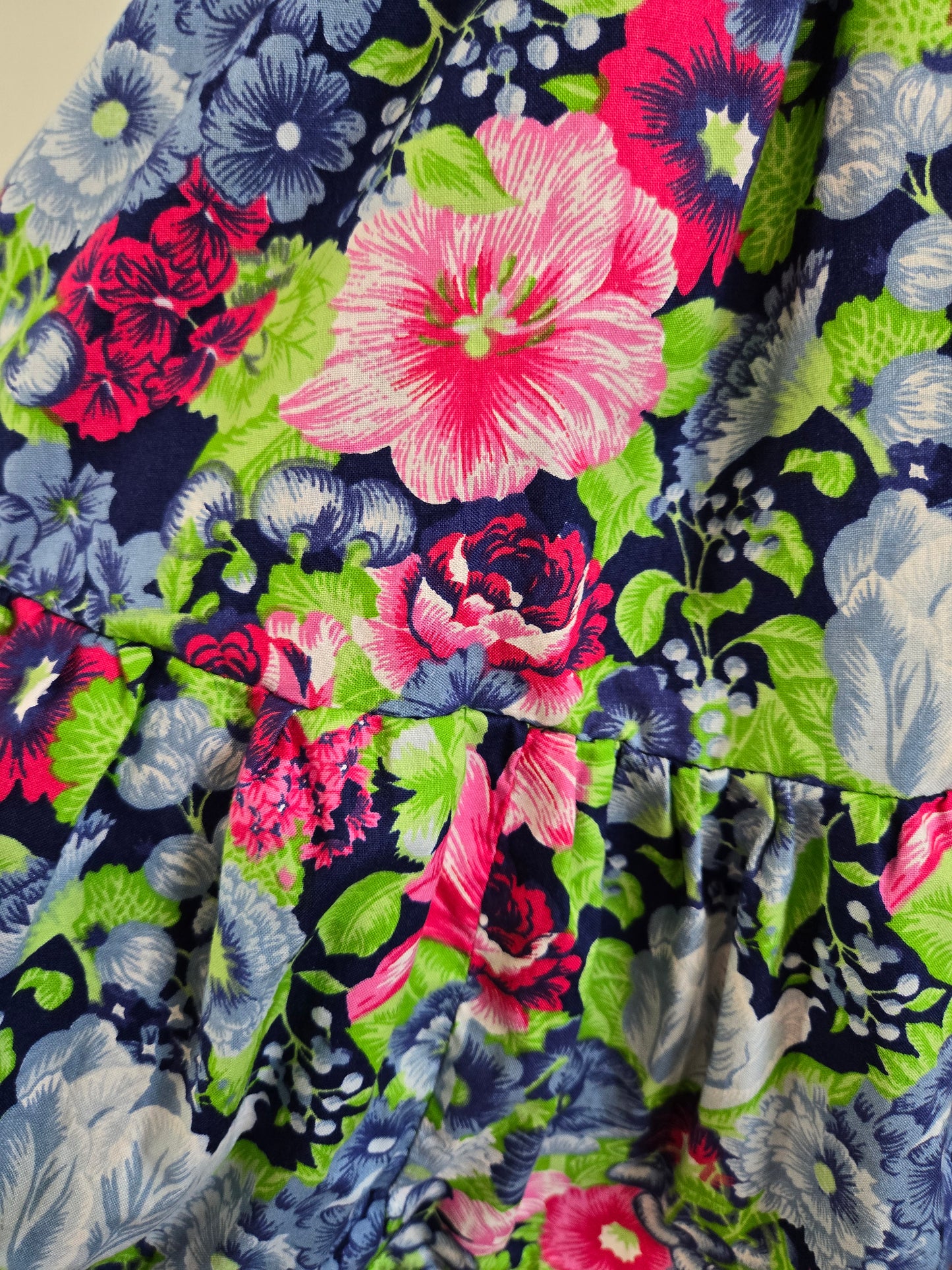 Vintage Floral Cotton Circle Skirt - S/M/L