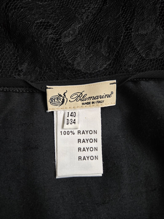 Blumarine Made in Italy Designer Lace and Velvet Skirt - Small