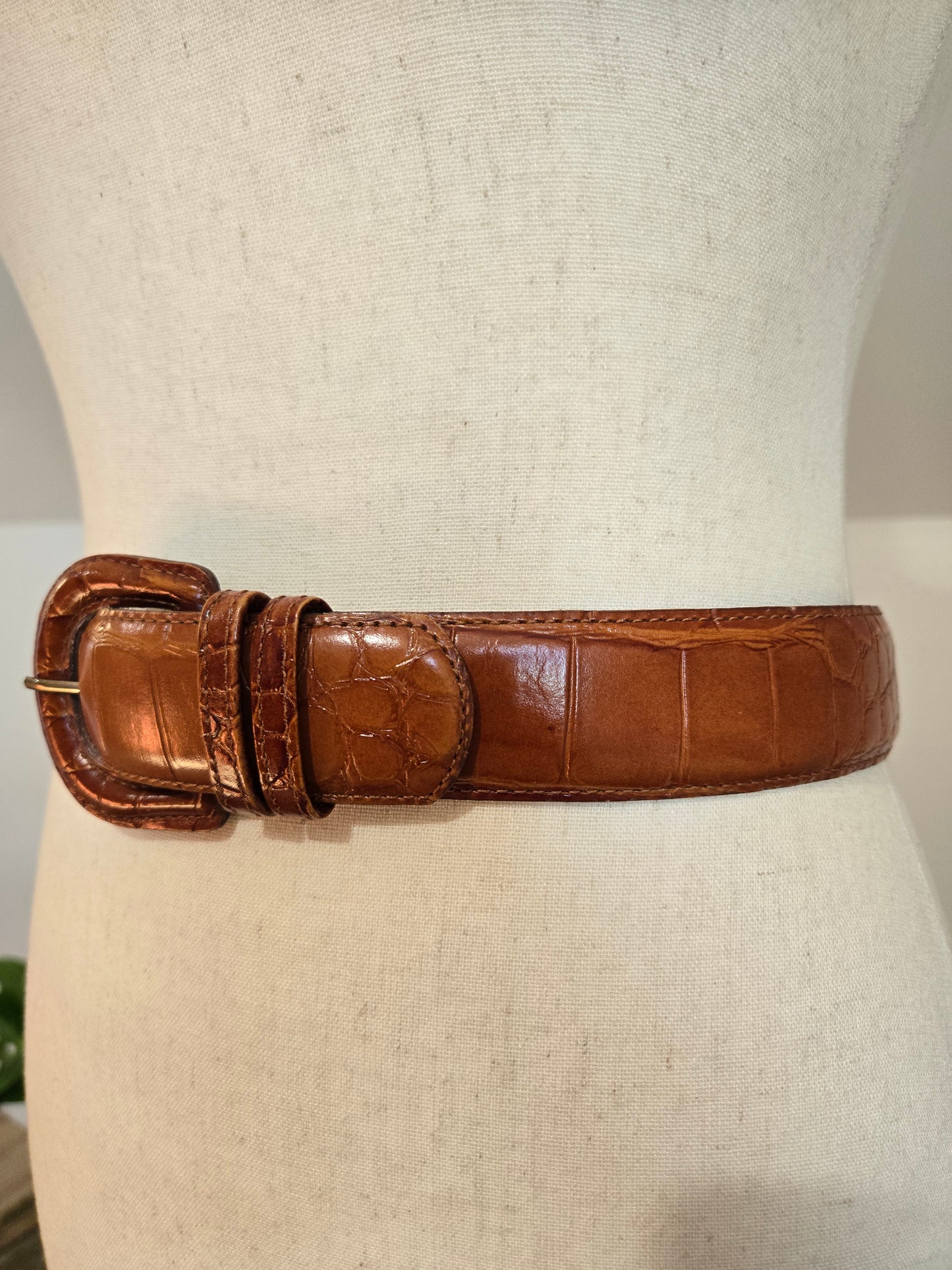 Lejon Vintage 80s Imported Alligator Leather Belt - W25-28"