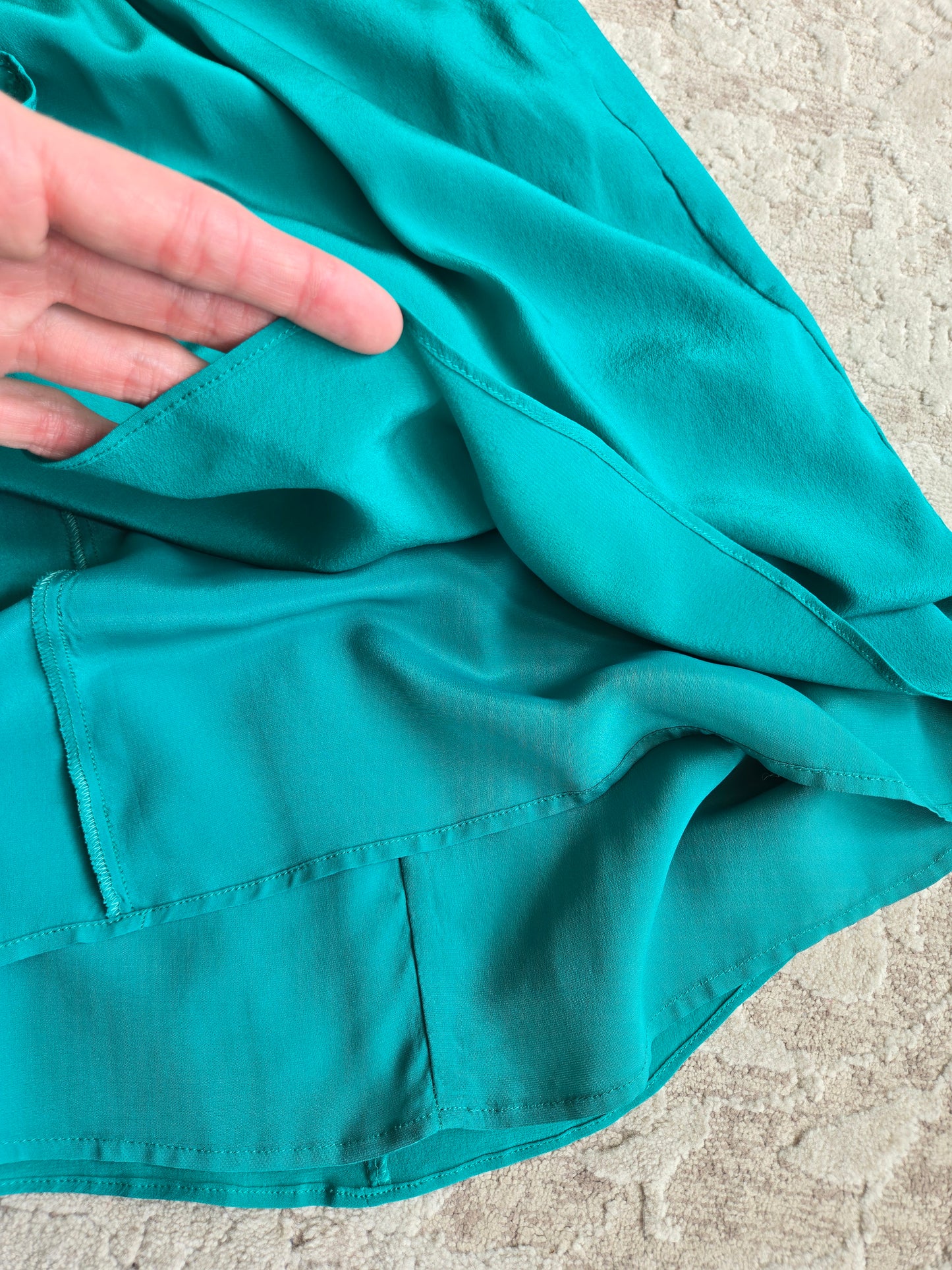 Max Mara Turquoise Silk Dress - Small