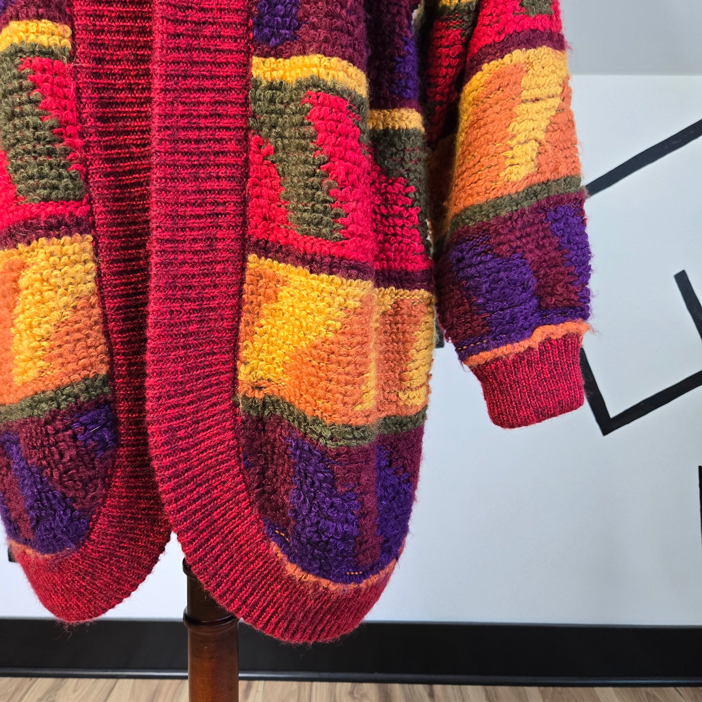 JJ Browne Vintage Funky Chunky Knit Oversized Cardigan - large