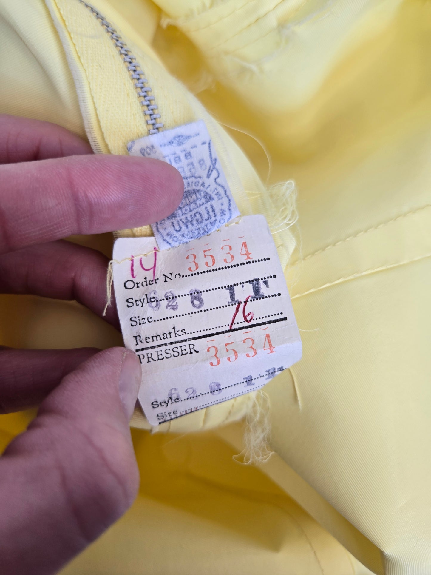 Jaks 1960s Yellow Chiffon Formal Dress with Velvet Bow - medium